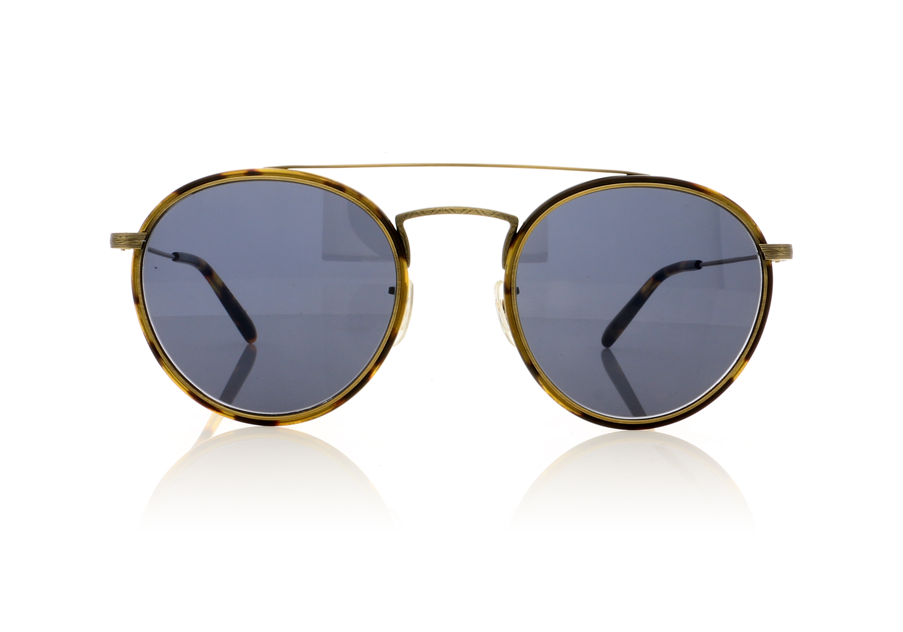 Oliver Peoples Ellice OV1235ST New Antique Gold/Blue Lenses 5284R5 Sunglasses