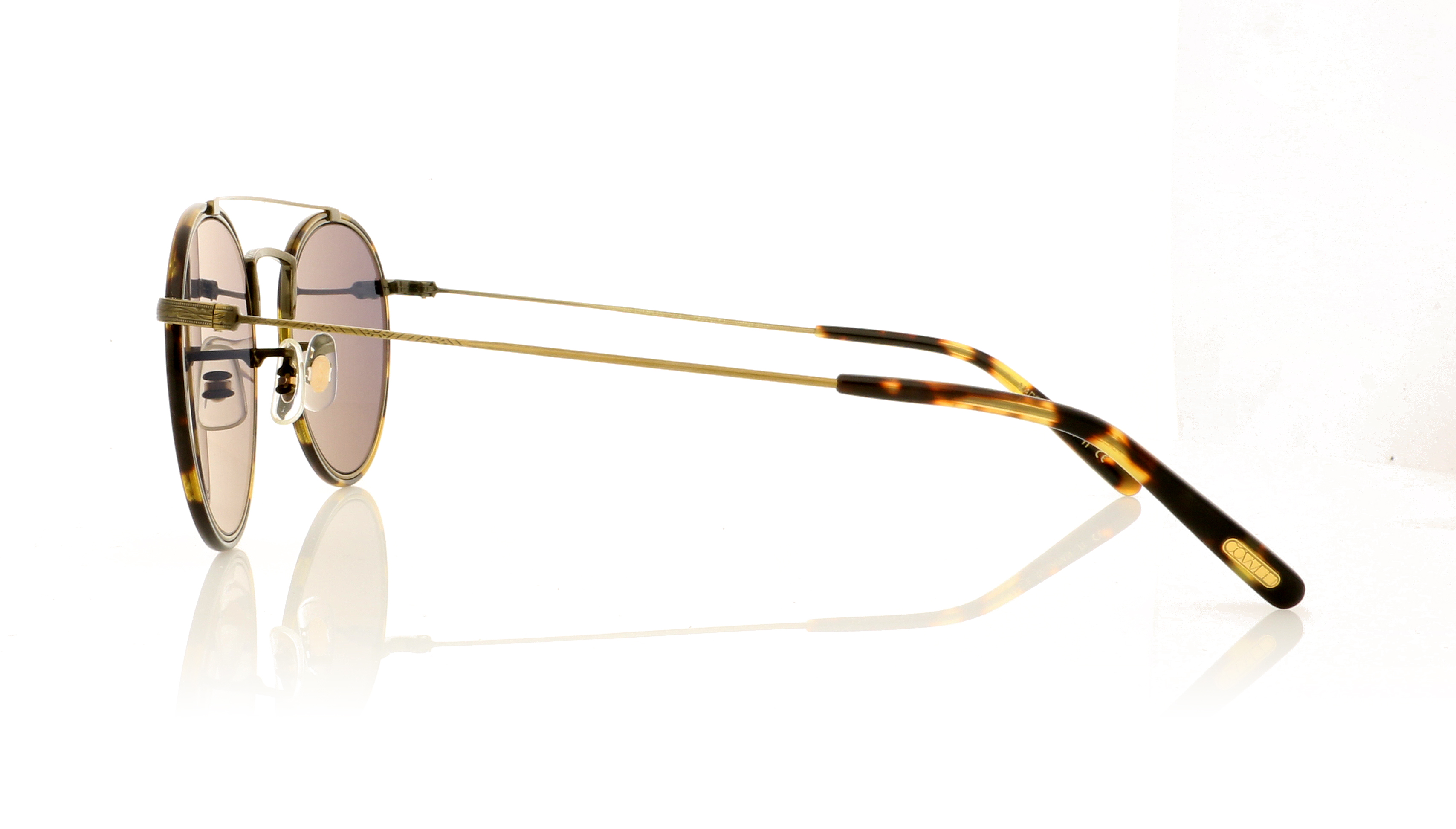 Oliver Peoples Ellice OV1235ST New Antique Gold/Blue Lenses 5284R5 Sunglasses