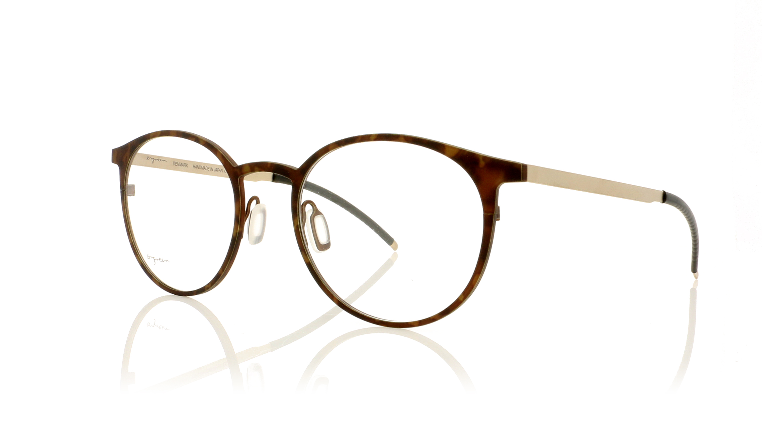 Ørgreen Vitus Matte Brown Tortoise/Sandblasted White Gold 808 Glasses