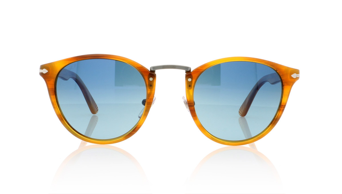 Persol Typewriter Edition PO3108S Striped Brown 960/S3 Sunglasses