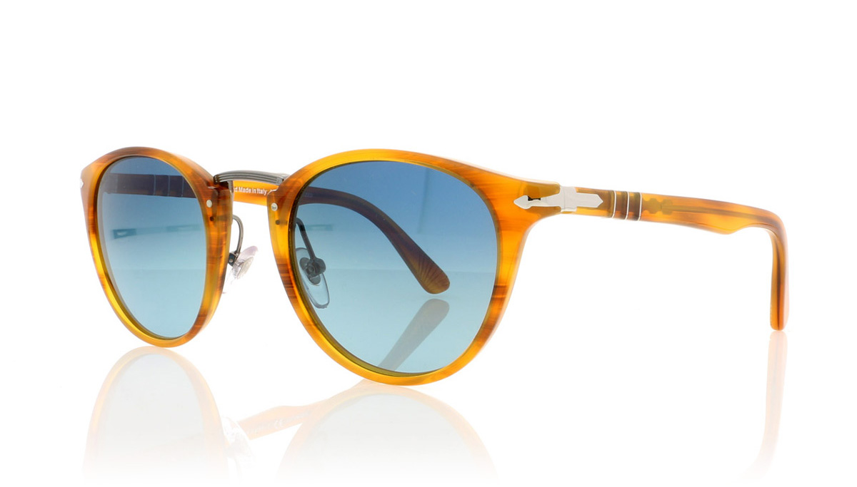 Persol Typewriter Edition PO3108S Striped Brown 960/S3 Sunglasses