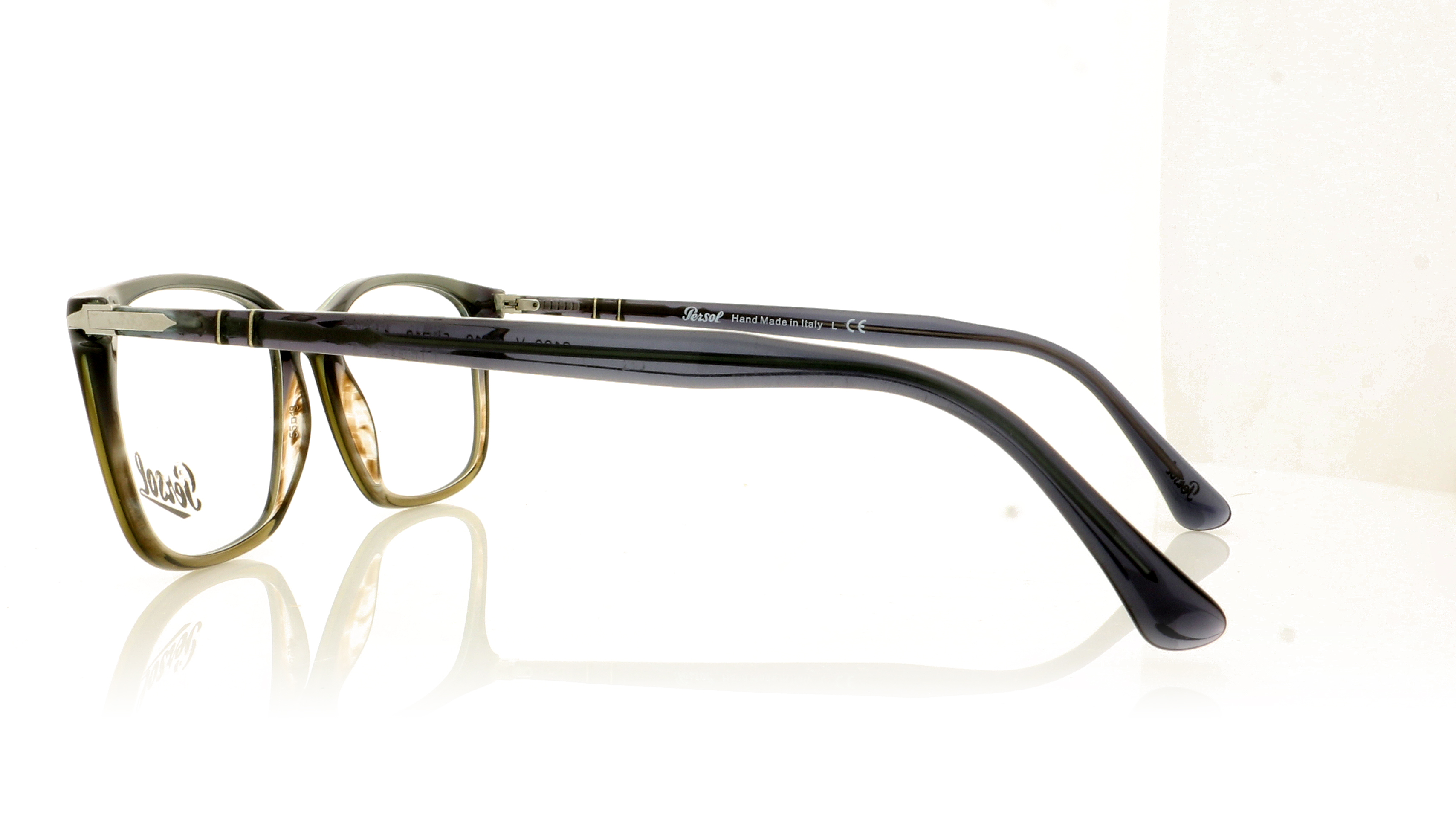 Persol PO3189V Grey Striped Green Gradient 1012 Glasses