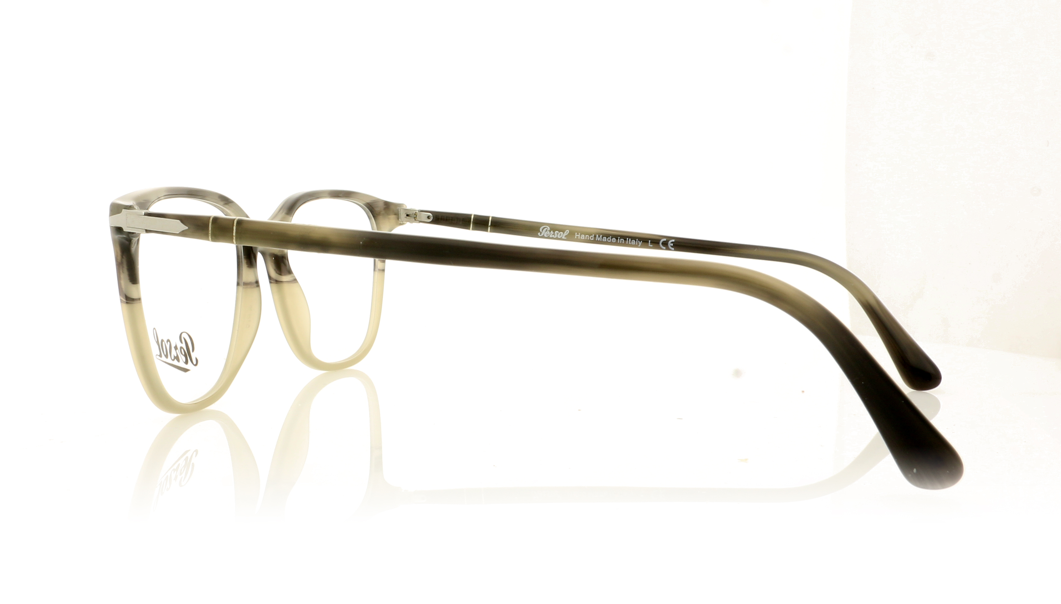 Persol 0PO3203V Stripped Grey Beige Gradient 1065 Glasses