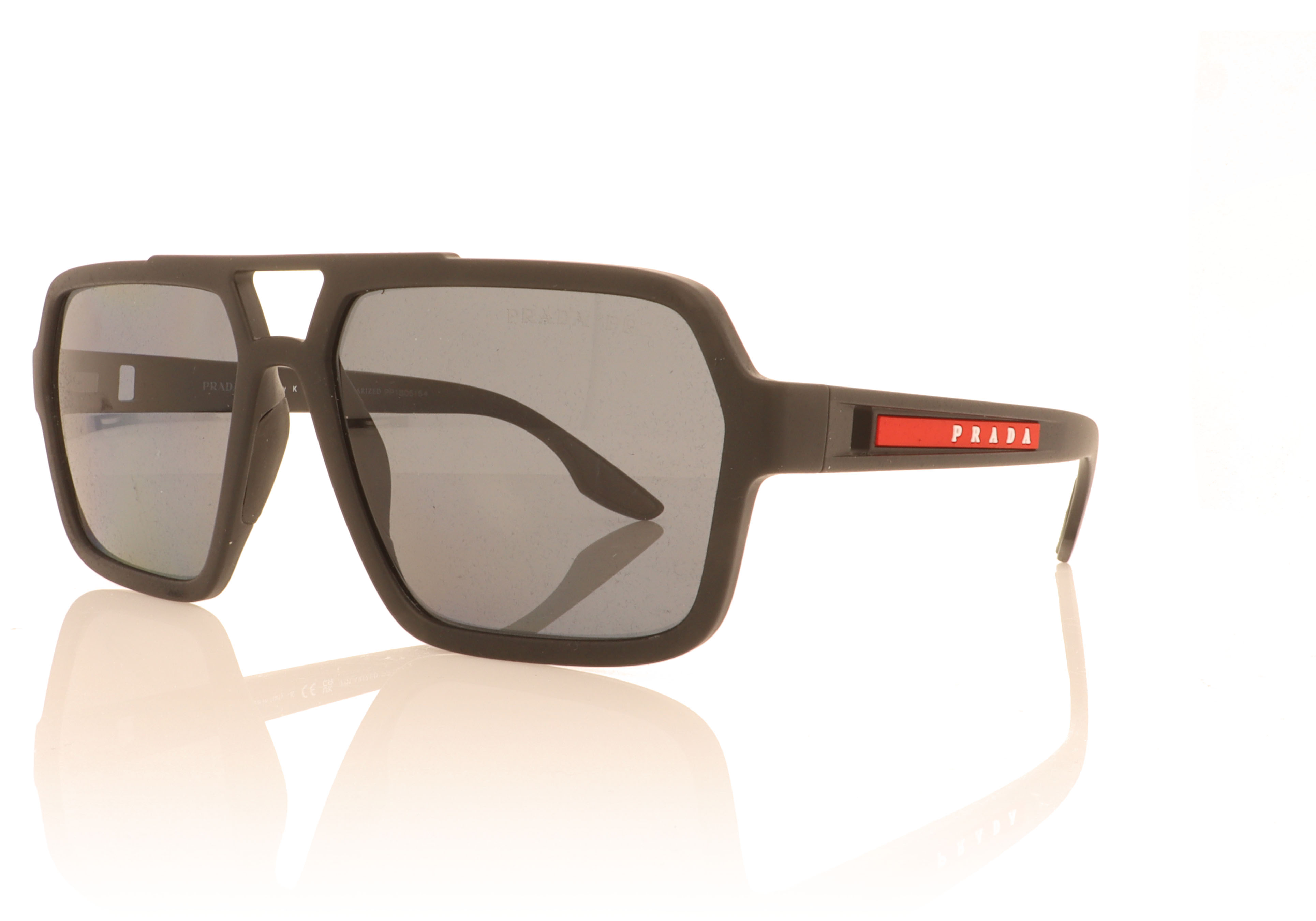 Prada Linea Rossa PS 01XS Black Rubber DG002G Sunglasses