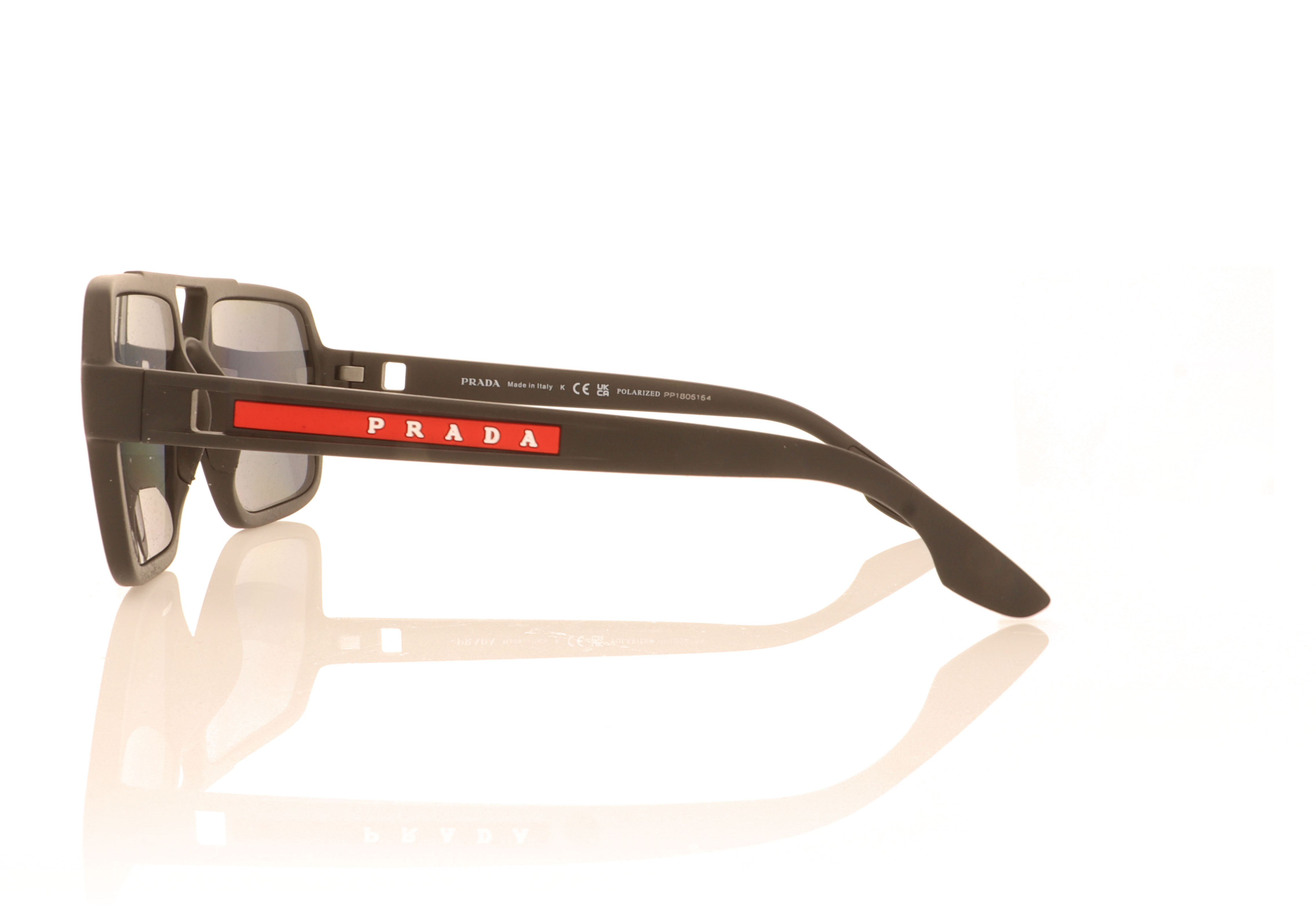 Prada Linea Rossa PS 01XS Black Rubber DG002G Sunglasses