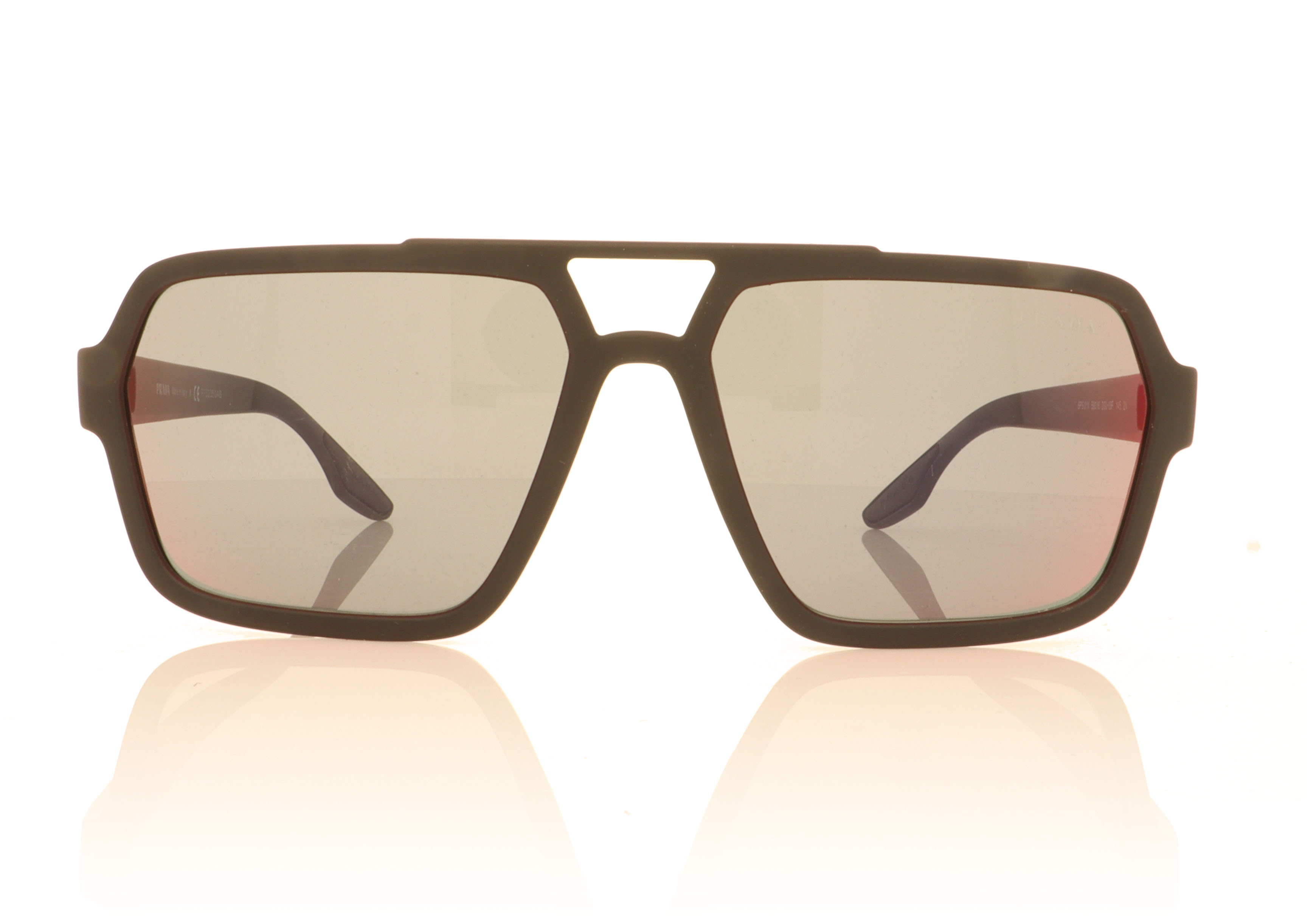 Prada Linea Rossa PS 01XS Black Rubber DG008F Sunglasses