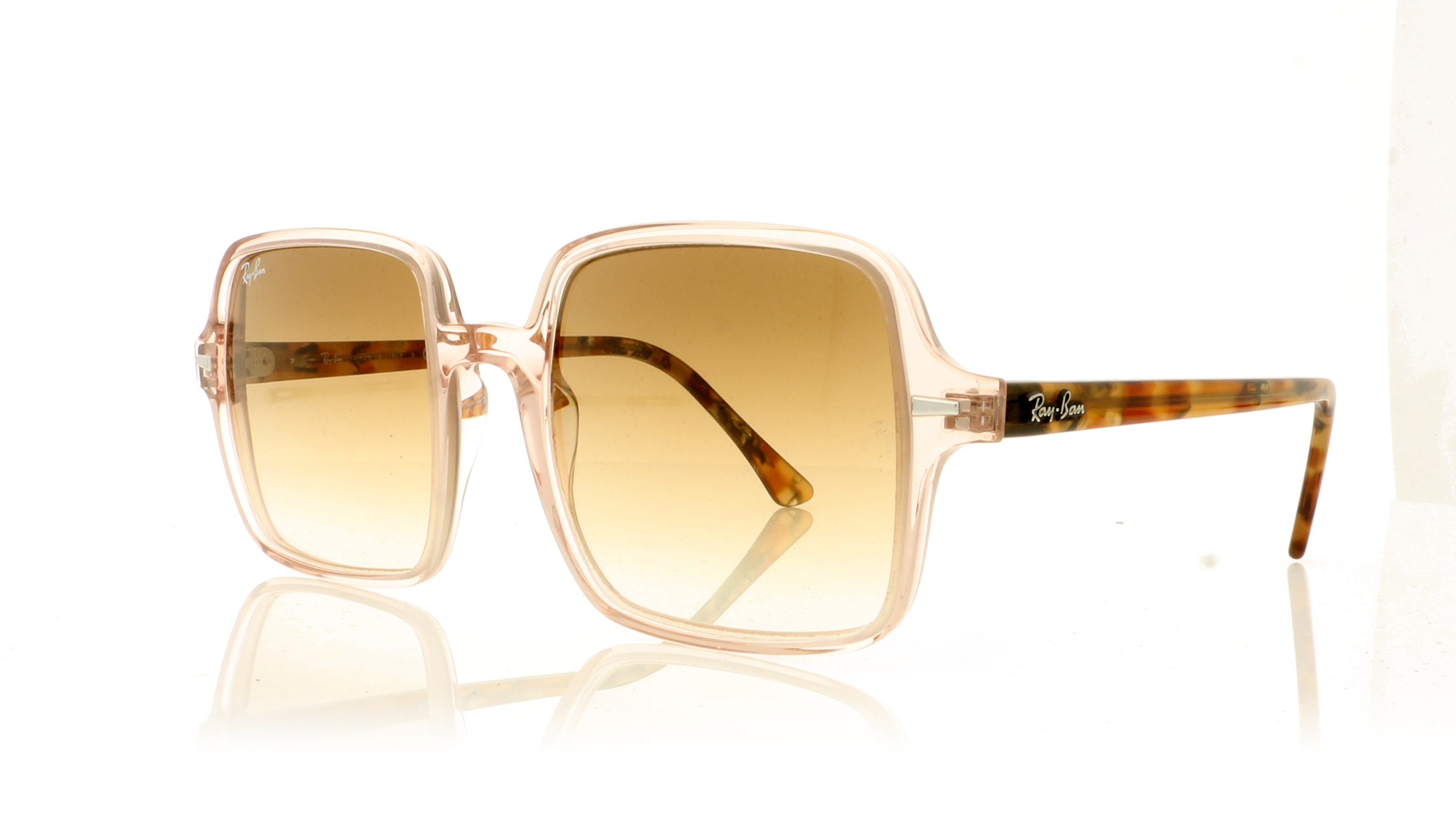 Ray-Ban SQUARE II RB1973 Transparent Brown 128151 Sunglasses