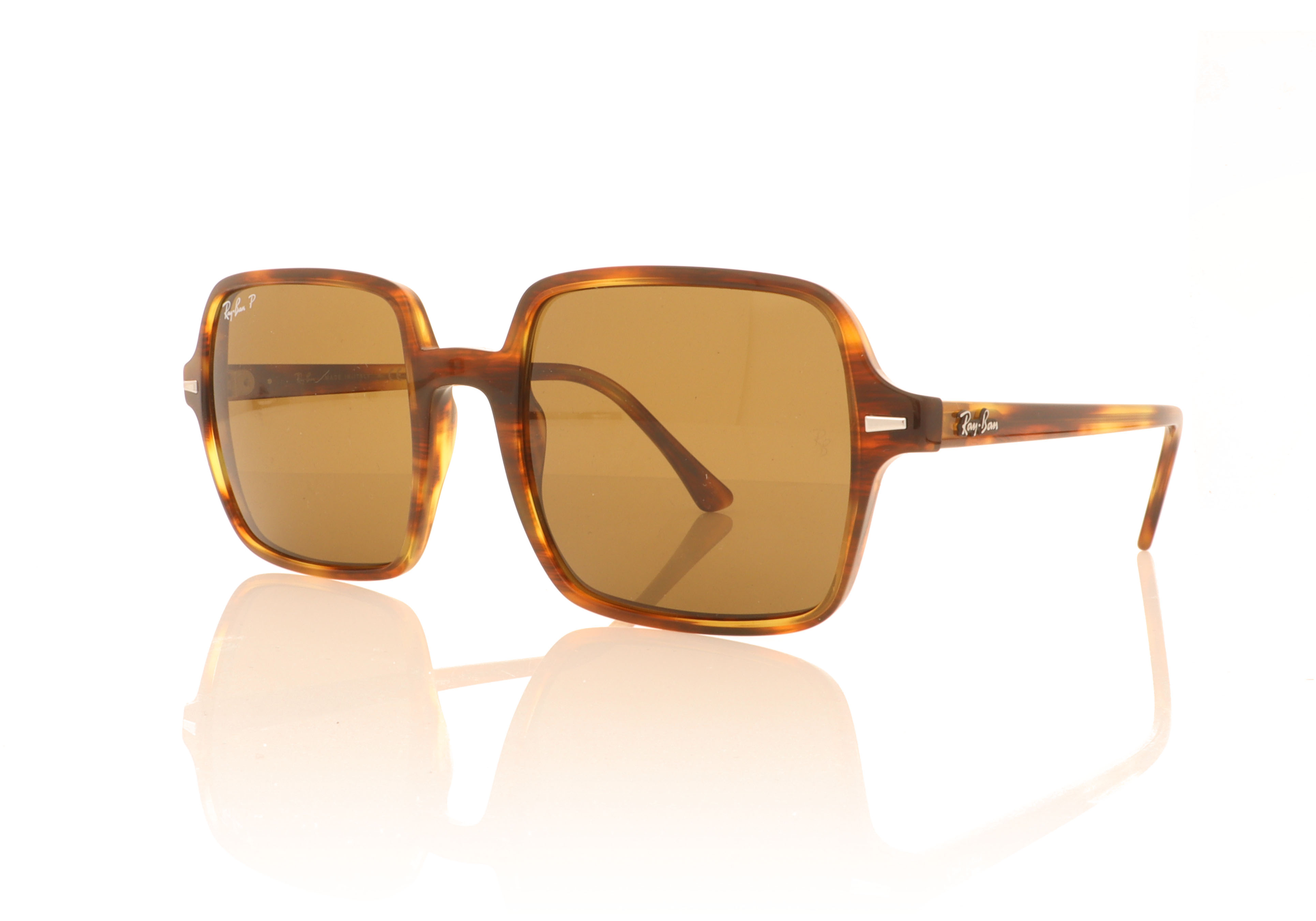 Ray-Ban Square Ii 0RB1973 Stripped Havana 954/57 Sunglasses