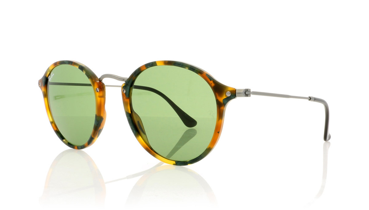 Ray-Ban RB2447 Spotted Green Hav 11594E Sunglasses