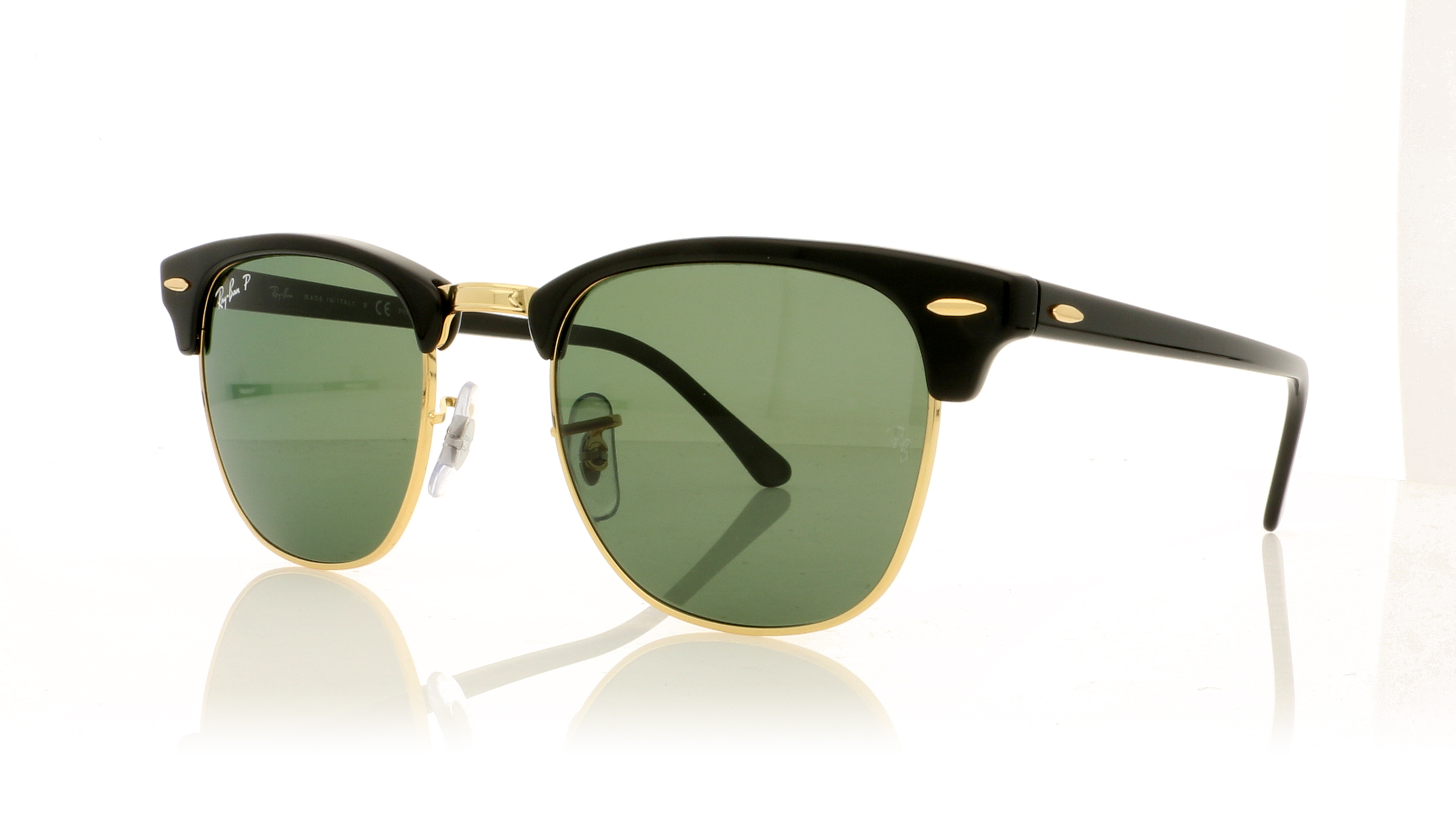 Ray-Ban CLUBMASTER RB3016 Black On Gold 901/58 Sunglasses