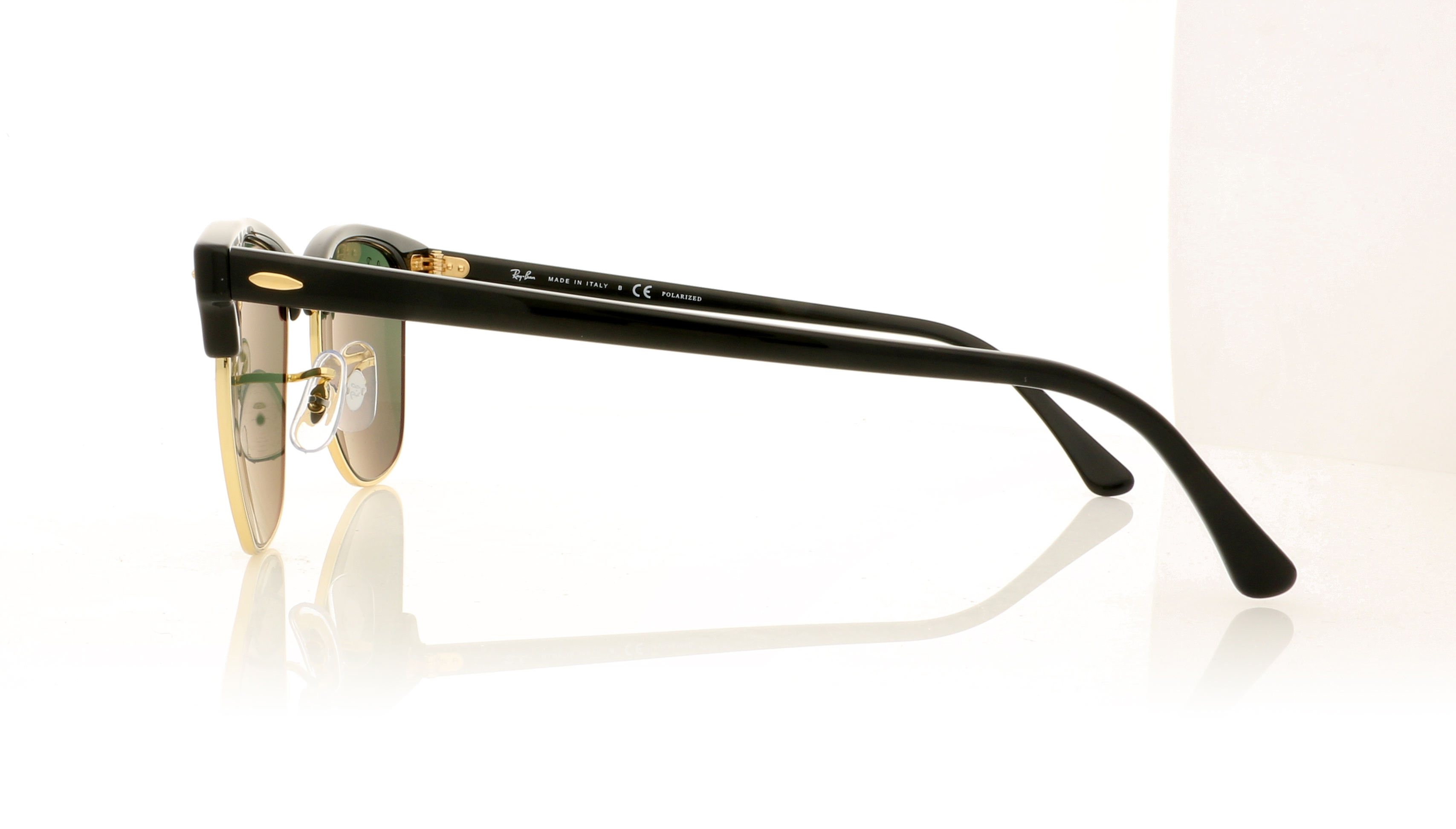 Ray-Ban CLUBMASTER RB3016 Black On Gold 901/58 Sunglasses