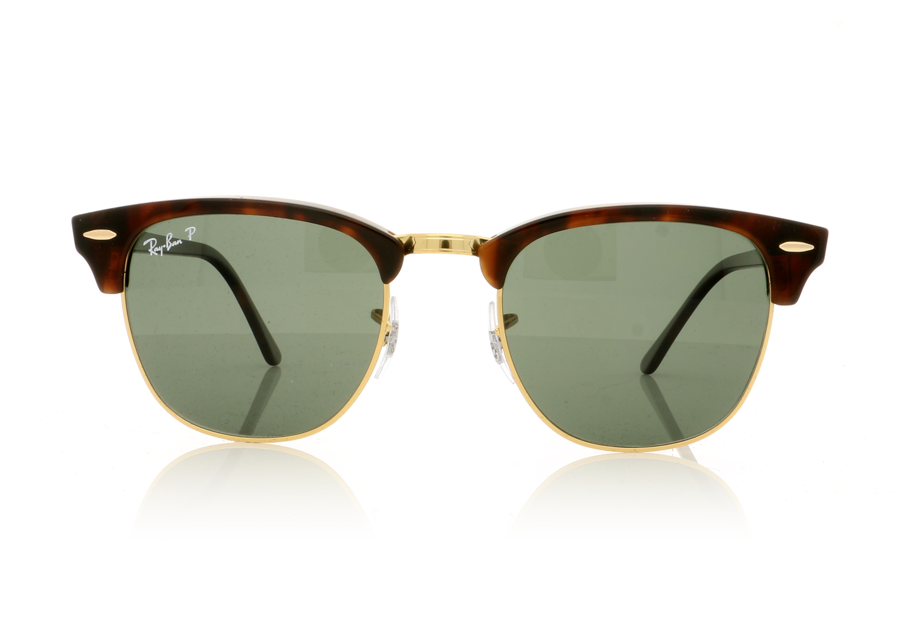 Ray-Ban CLUBMASTER RB3016 Tortoise On Gold 990/58 Sunglasses
