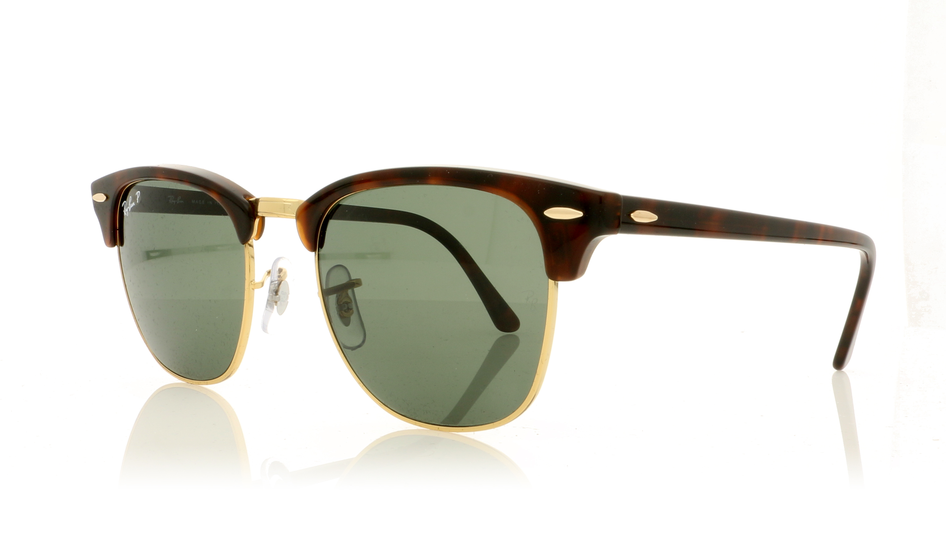 Ray-Ban CLUBMASTER RB3016 Tortoise On Gold 990/58 Sunglasses