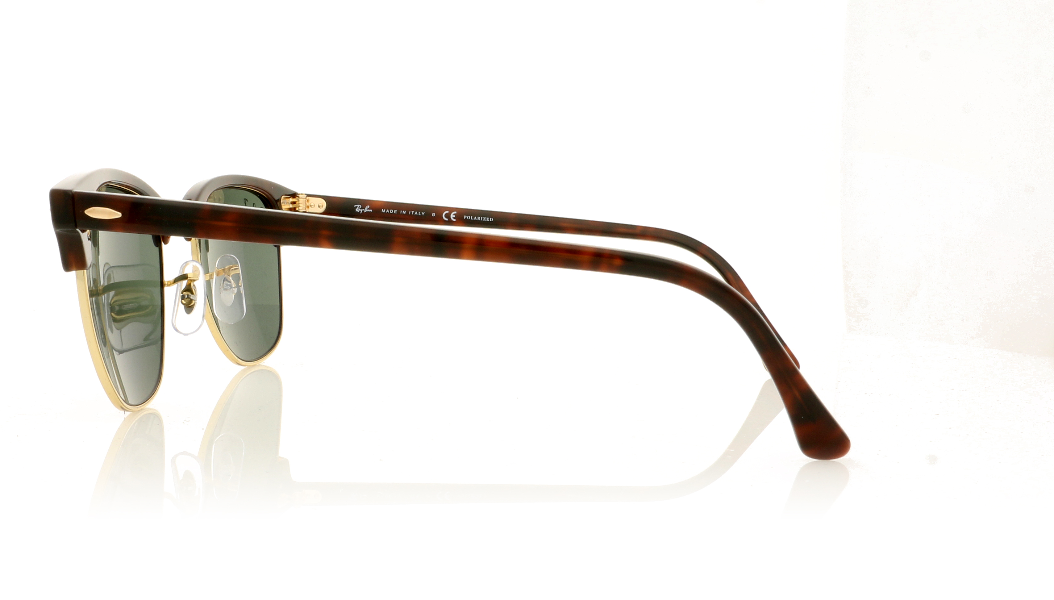 Ray-Ban CLUBMASTER RB3016 Tortoise On Gold 990/58 Sunglasses