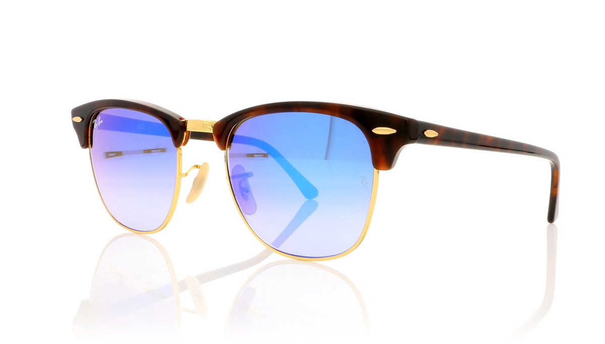 Ray-Ban Clubmaster 0RB3016 Shiny Red/Havana 990/7Q Sunglasses