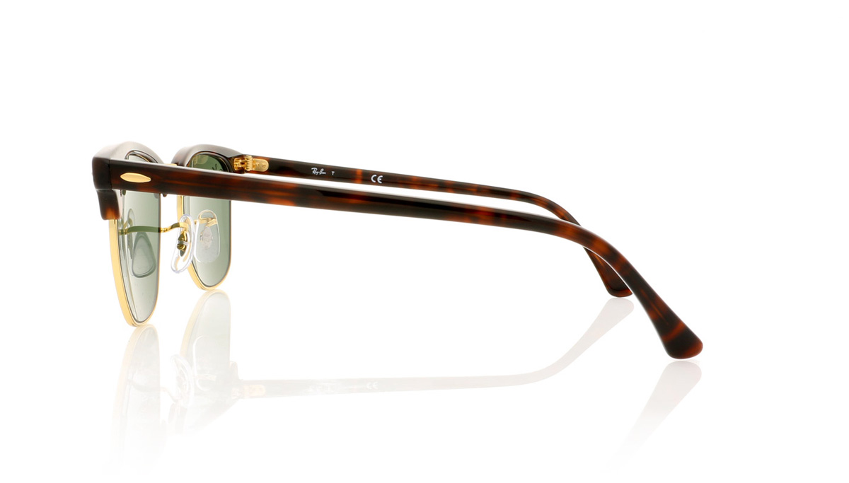 Ray-Ban CLUBMASTER RB3016 Tortoise On Gold W0366 Sunglasses