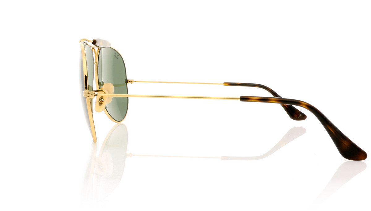 Ray-Ban Shooter 0RB3138 Gold/Green Lenses 181 Sunglasses