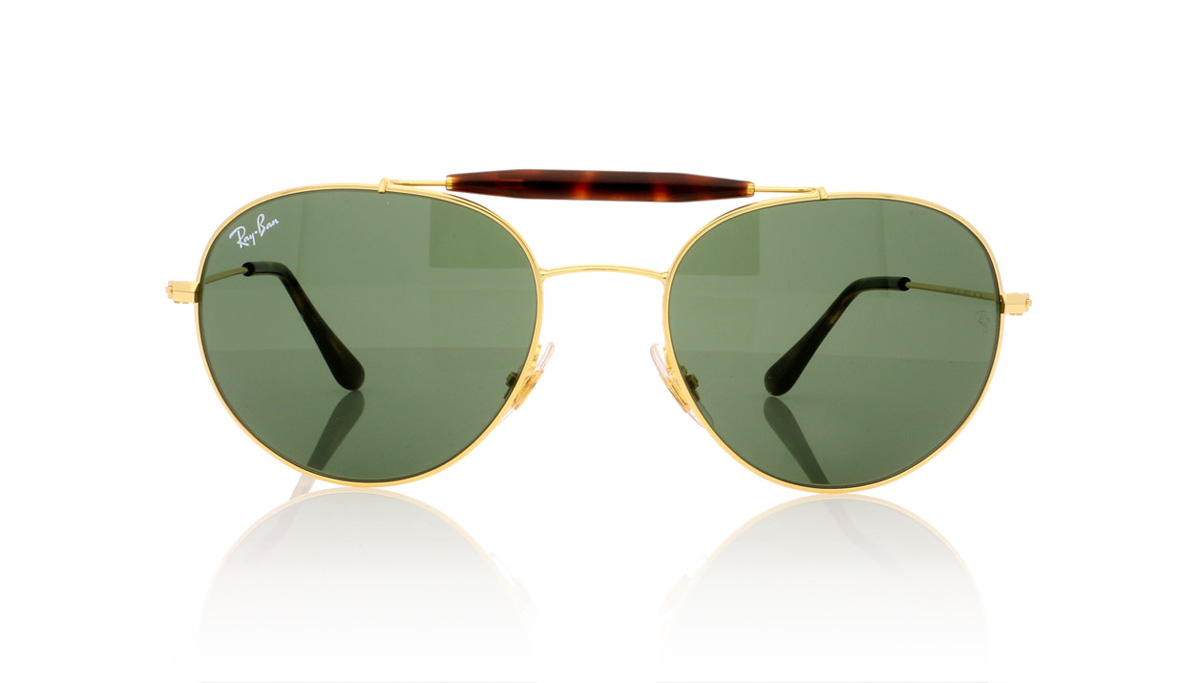 Ray-Ban RB 3540 0RB3540 Gold/Green Lens 1 Sunglasses