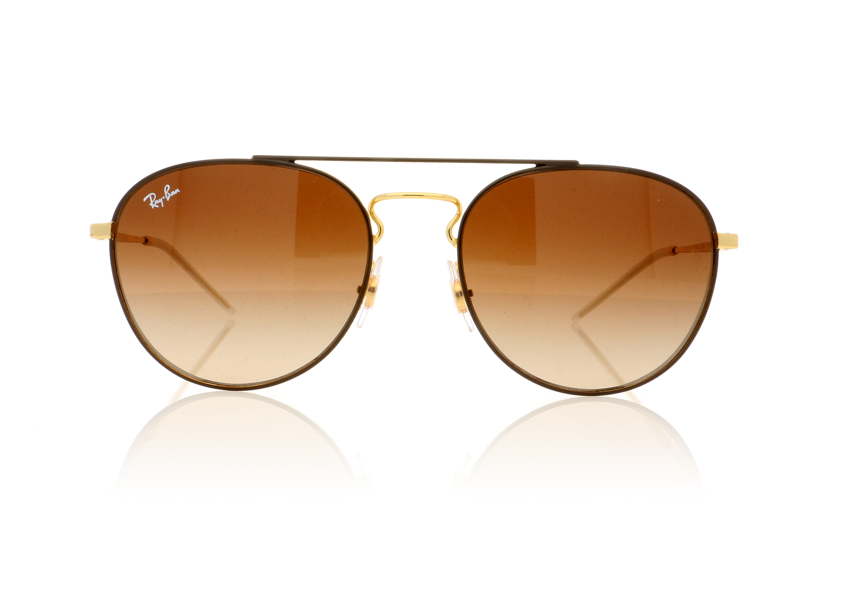 Ray-Ban 0RB3589 RB3589 Brown On Gold 905513 Sunglasses