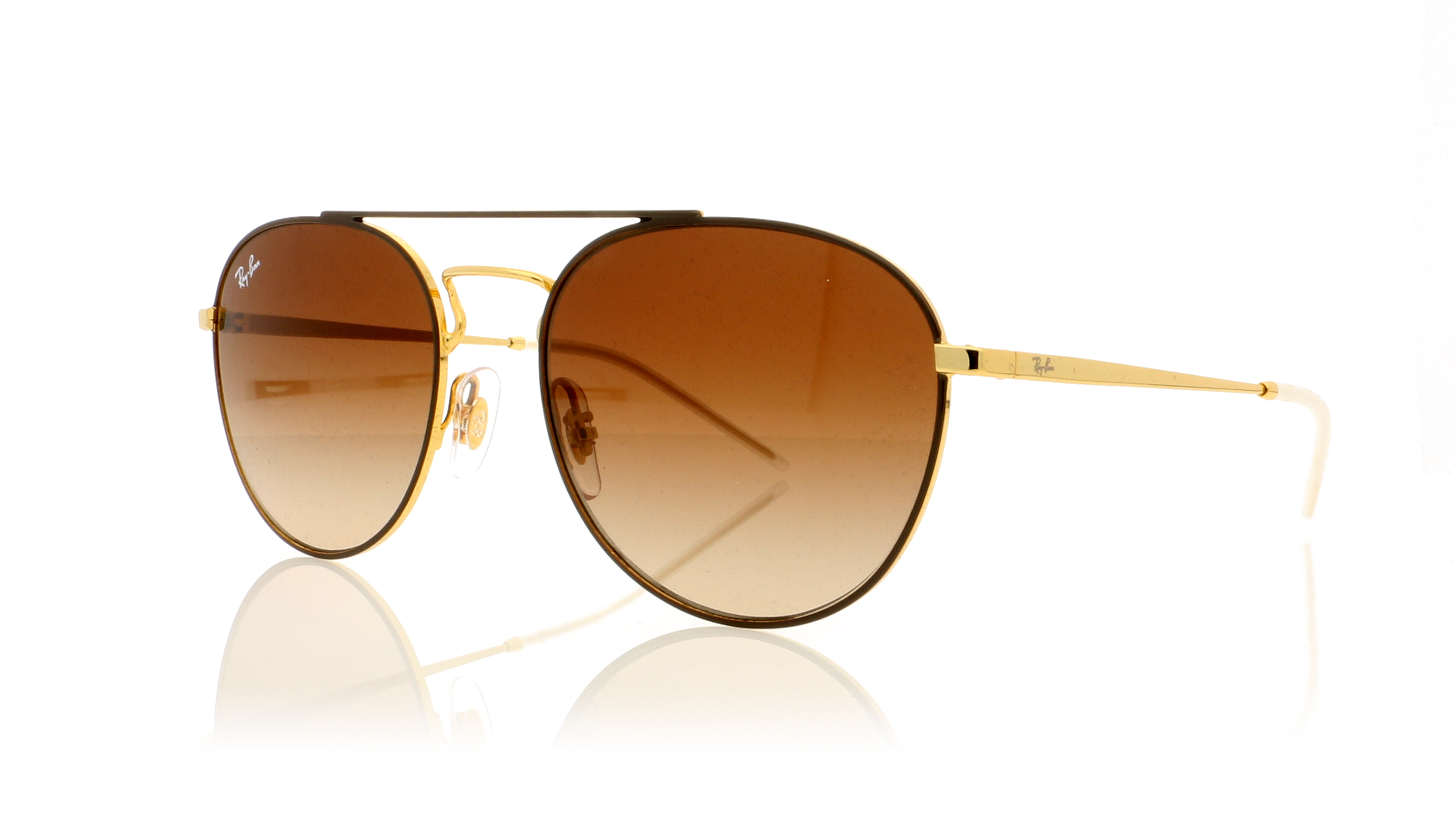 Ray-Ban 0RB3589 RB3589 Brown On Gold 905513 Sunglasses