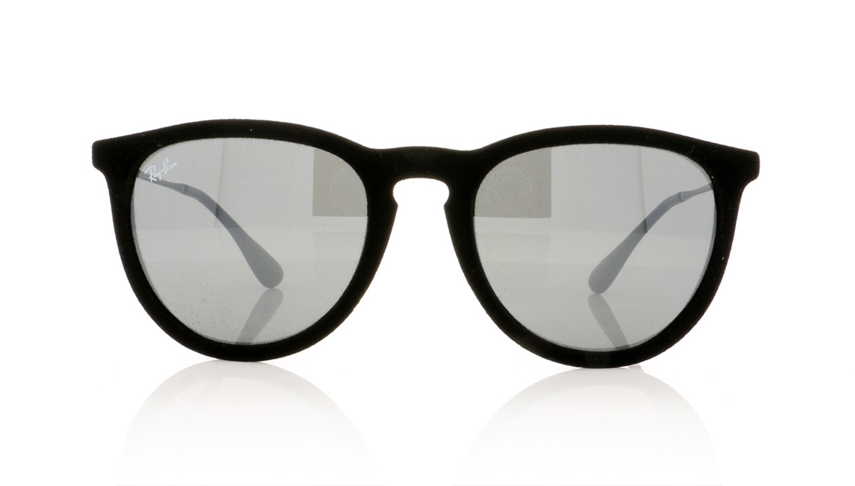 Ray-Ban Erika RB4171 Velvt Black/Gry Mir Slvr 60756G Sunglasses