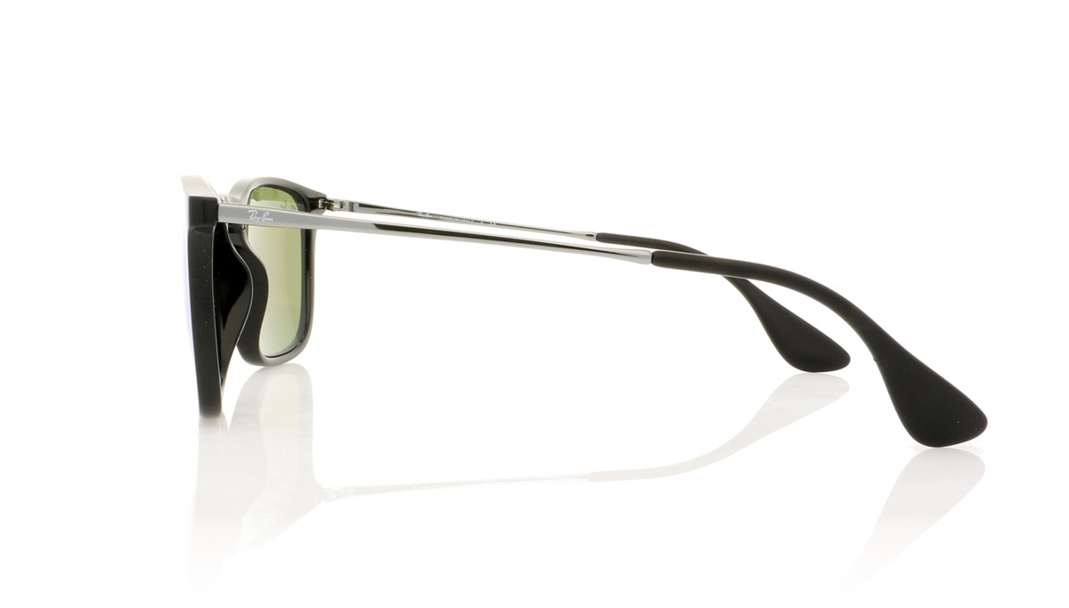 Ray-Ban Chris RB4187 Black/Lght Grn Mir Blu 601/55 Sunglasses