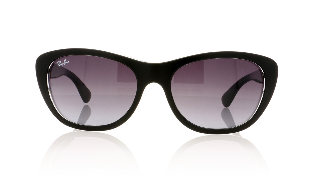 Ray-Ban RB4227 Tp Mt Black On Transp/Gry Grd 60528G Sunglasses