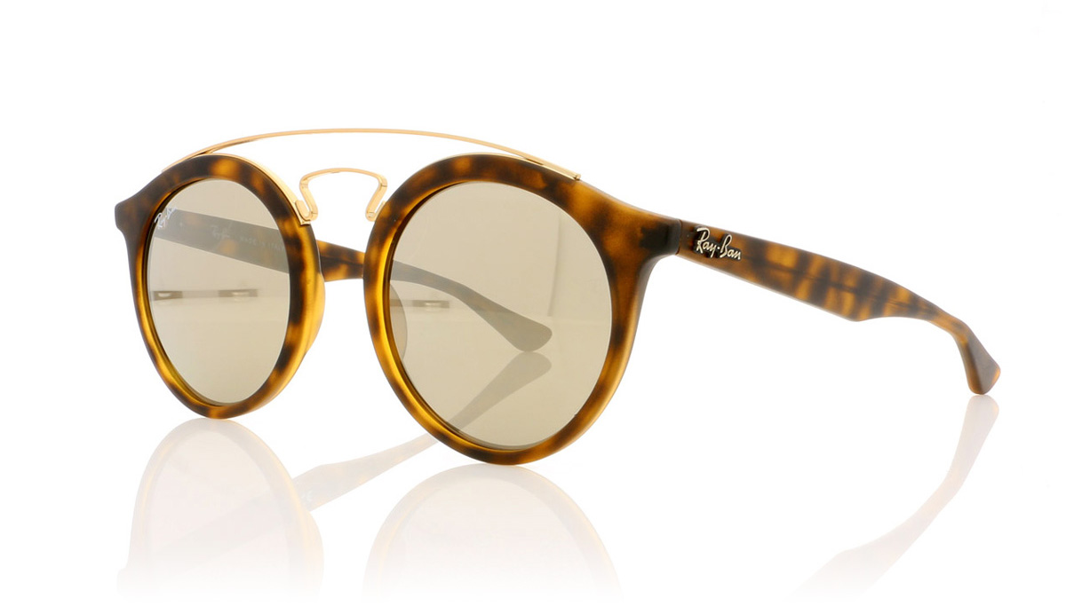 Ray-Ban RB 4256 0RB4256 Matte Havana/Brown Mirror Gold 60925A Sunglasses