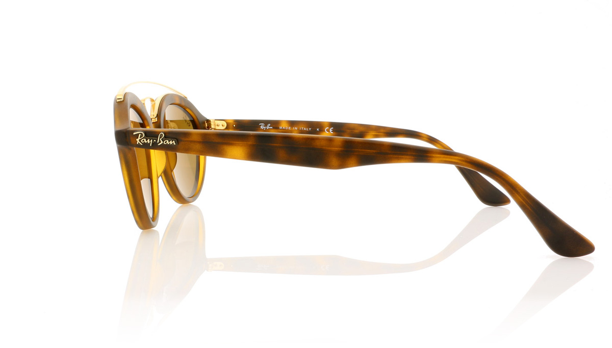 Ray-Ban RB4257 Matte Havana/Light Brown Pink Mirror 60922Y Sunglasses