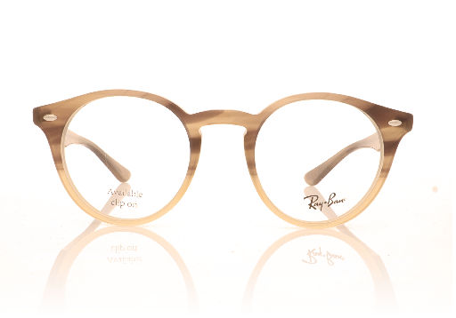 Picture of Ray-Ban 0RX2180V 8107 Brown Havana Glasses