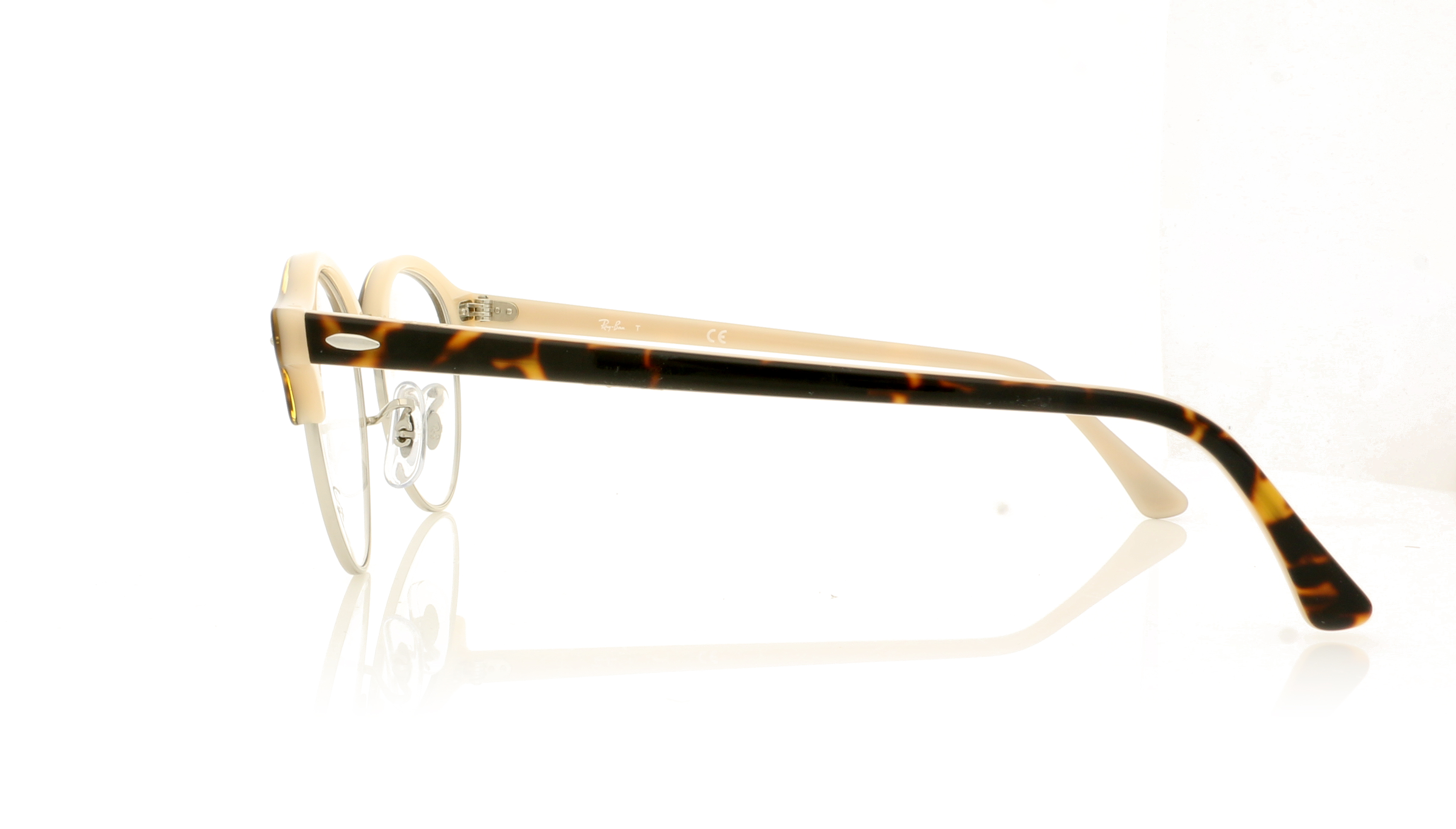 Ray-Ban Clubround 0RX4246V Top Havana On Opal Peach 5239 Glasses