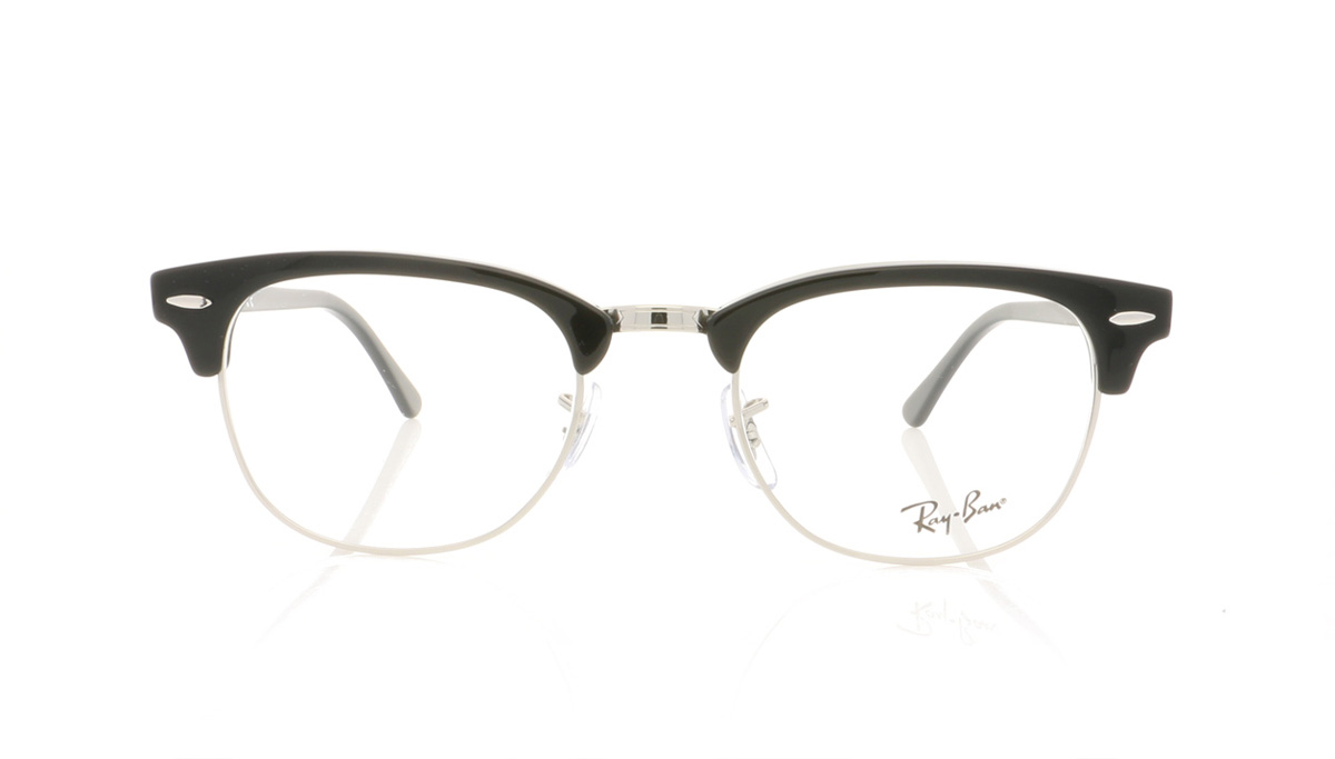 Ray-Ban CLUBMASTER RX5154 Black On Silver 2000 Glasses