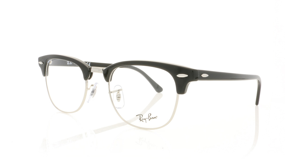 Ray-Ban CLUBMASTER RX5154 Black On Silver 2000 Glasses