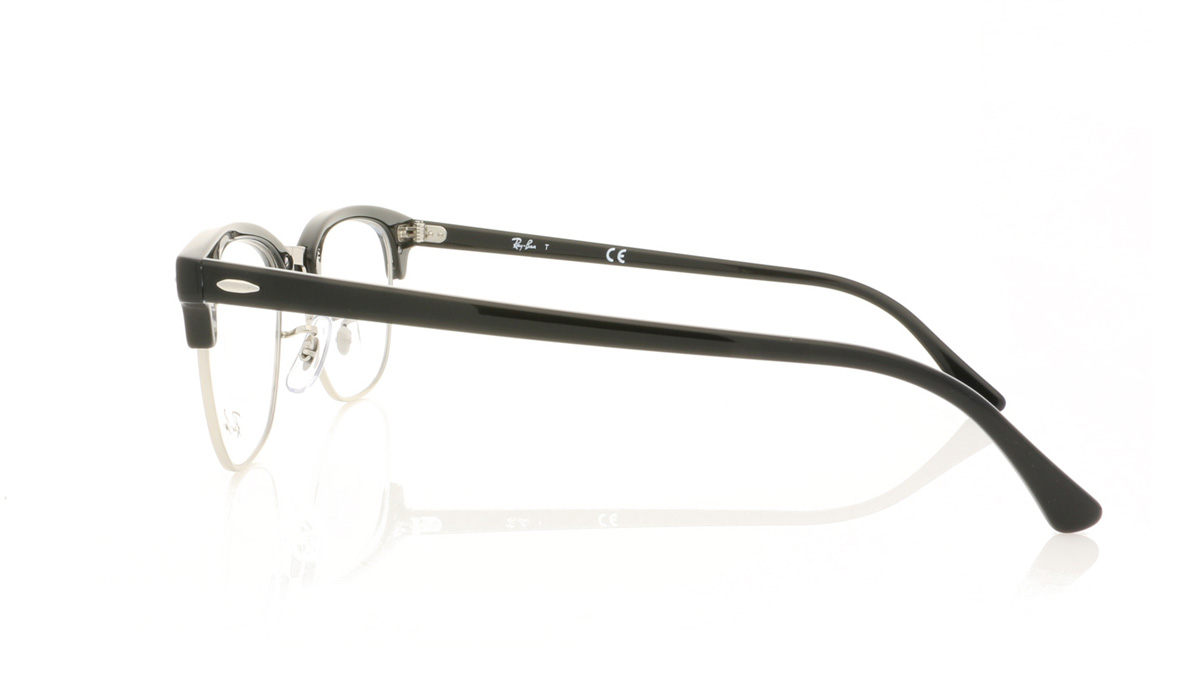 Ray-Ban CLUBMASTER RX5154 Black On Silver 2000 Glasses