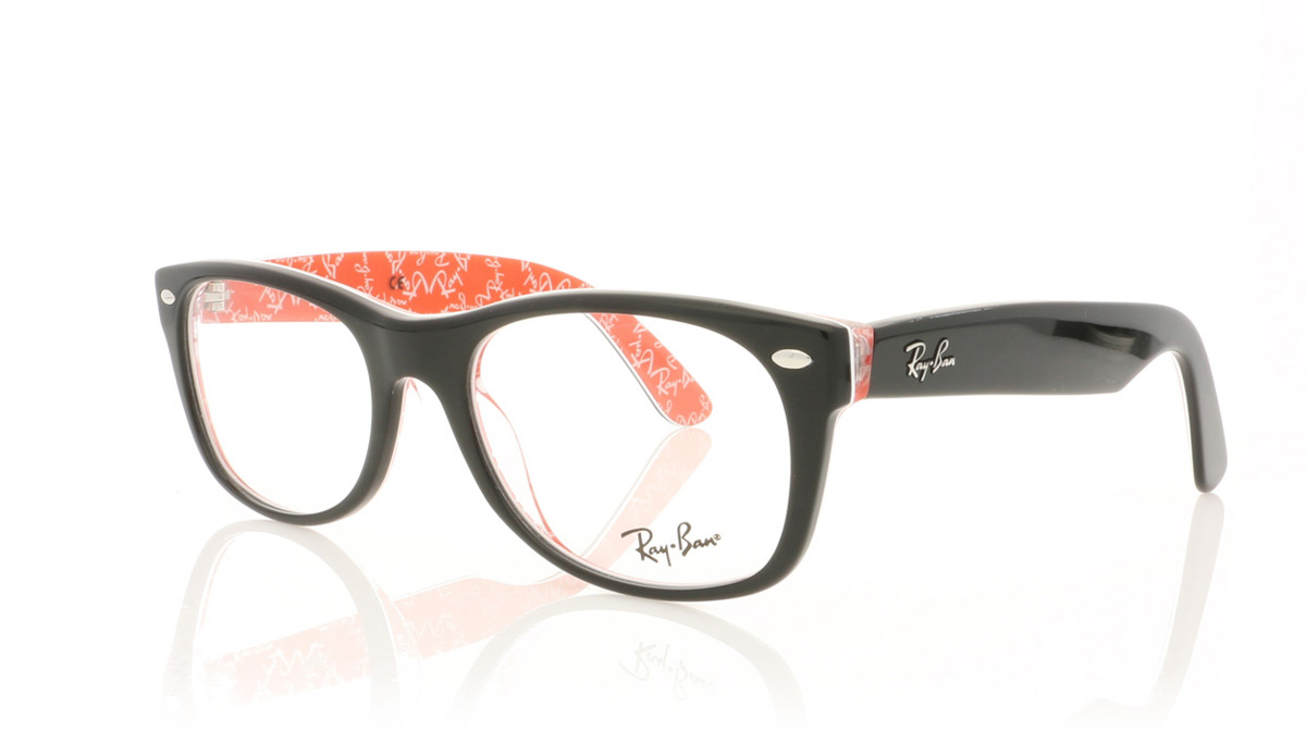 Ray-Ban New Wayfarer 0RX5184 Top Black On Texture Red 2479 Glasses