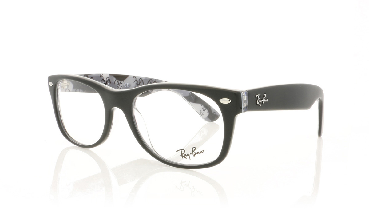 Ray-Ban New Wayfarer 0RX5184 Matte Black/Camo 5405 Glasses