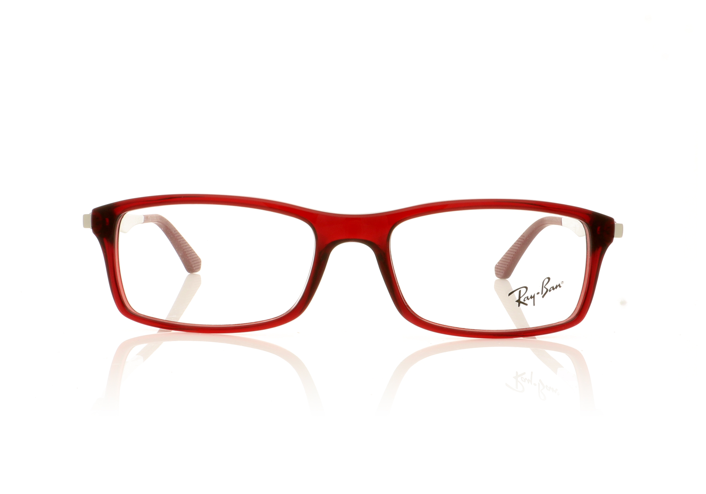 Ray-Ban 0RX7017 Transparent Red 5773 Glasses