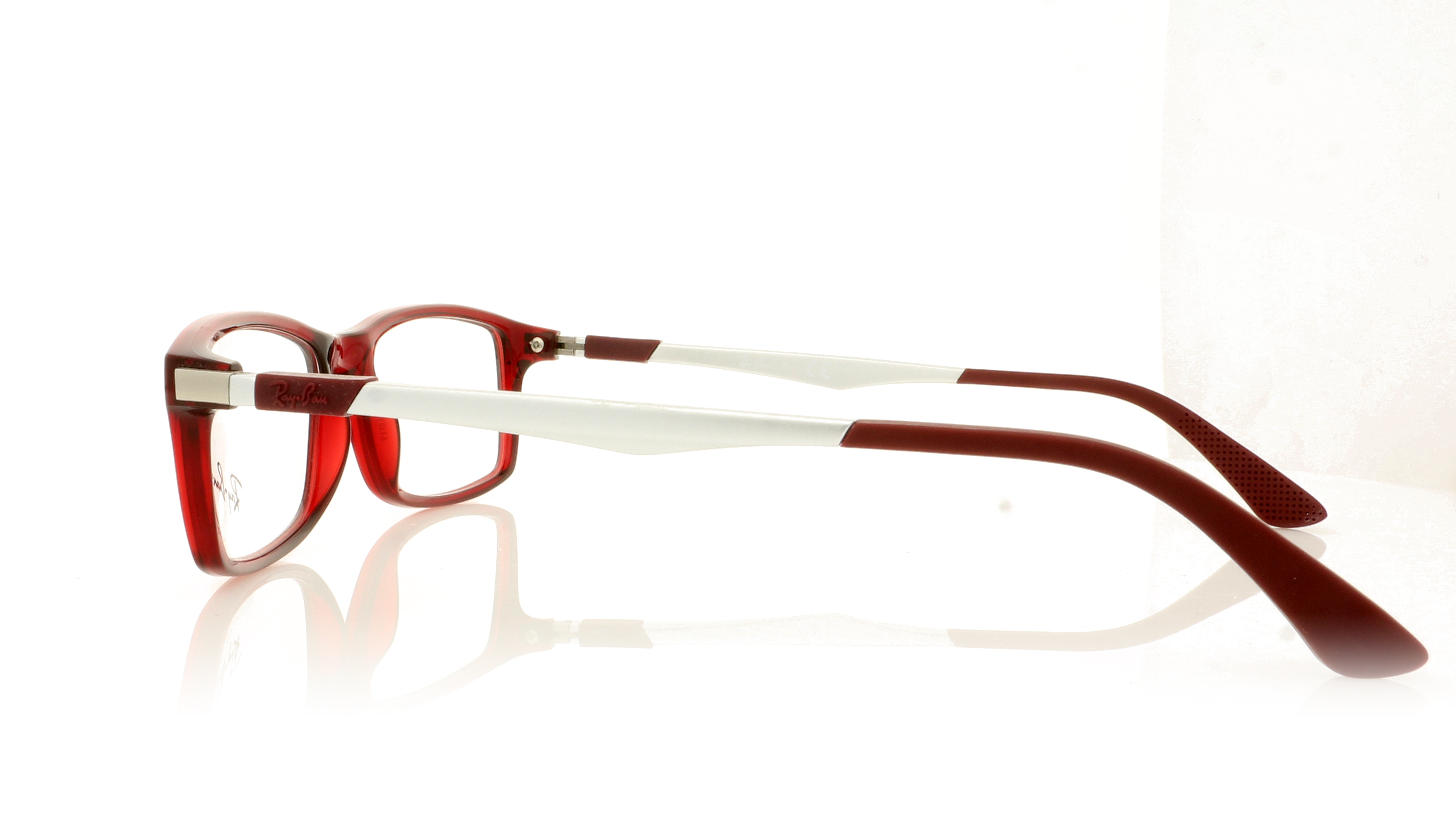 Ray-Ban 0RX7017 Transparent Red 5773 Glasses