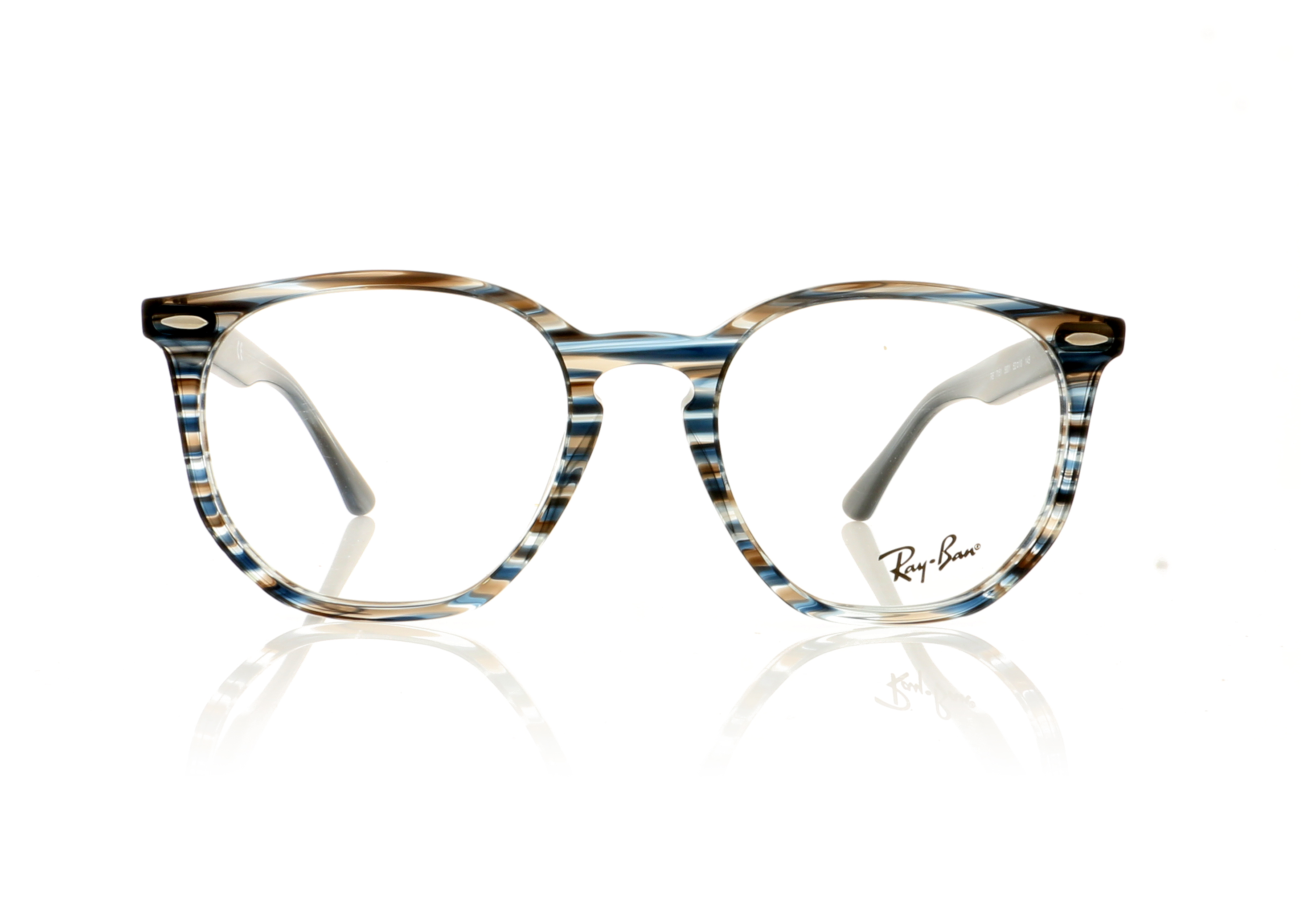 Ray-Ban Hexagonal 0RX7151 Blue/Grey Stripped 5801 Glasses