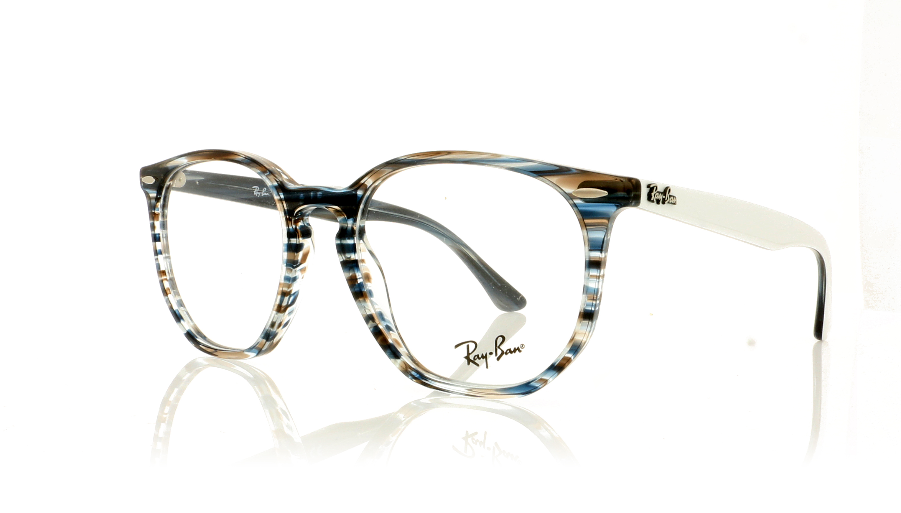 Ray-Ban Hexagonal 0RX7151 Blue/Grey Stripped 5801 Glasses