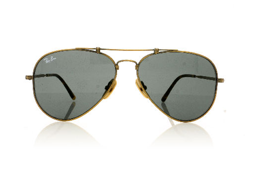 Picture of Ray-Ban 0RB8125 RB8125 Aviator 913757 Antique Gold Sunglasses