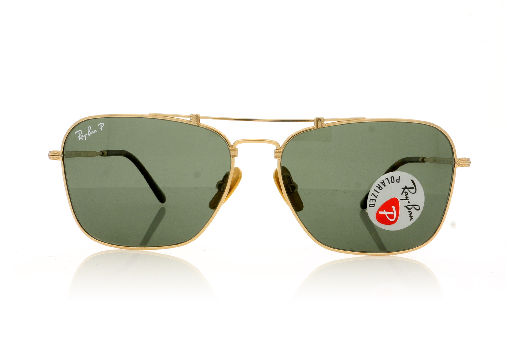 Picture of Ray-Ban 0RB8136M RB8136M Caravan 91433P Gold Plated Sunglasses