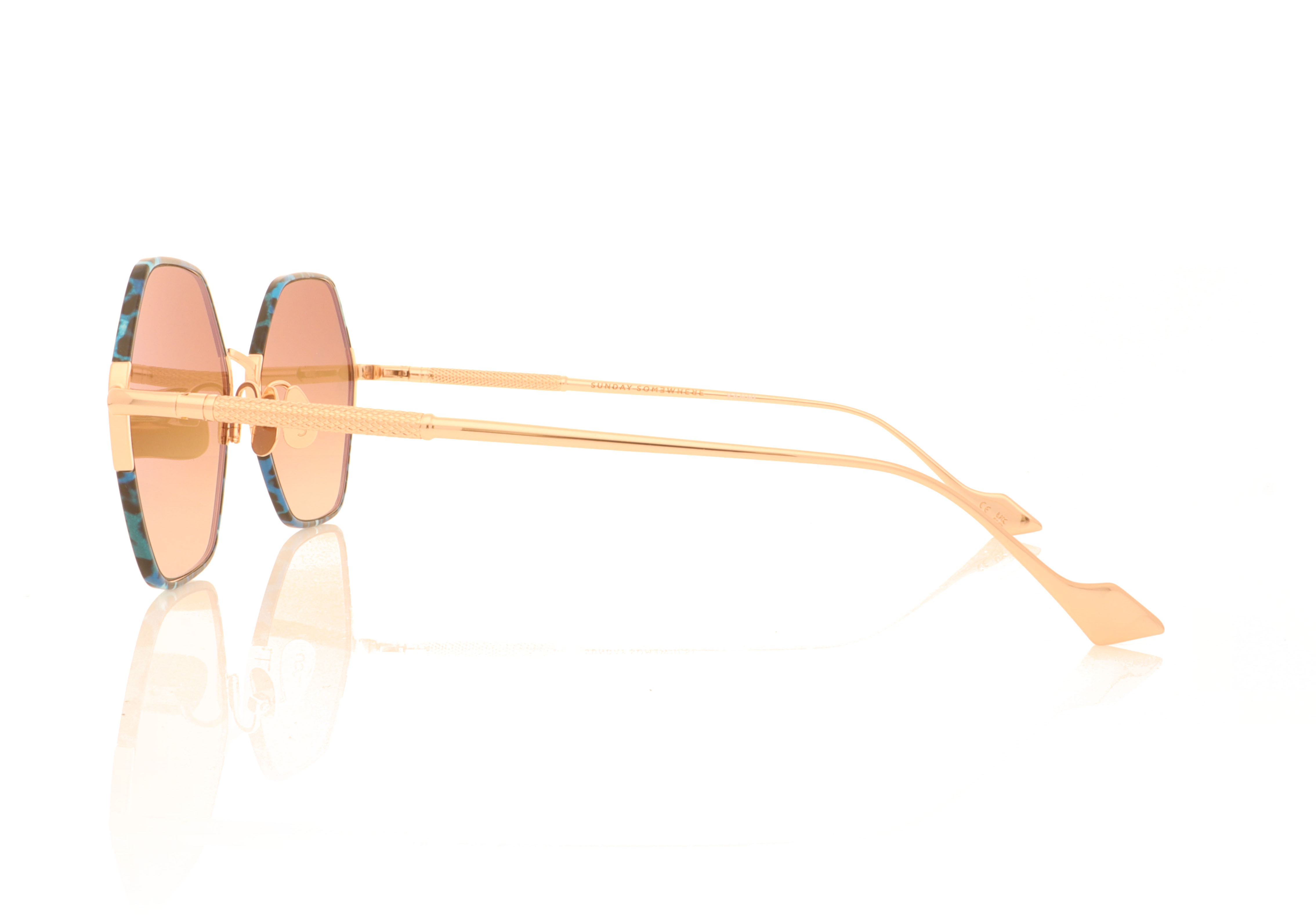Sunday Somewhere SUN7028 Rose Gold 01BC Sunglasses