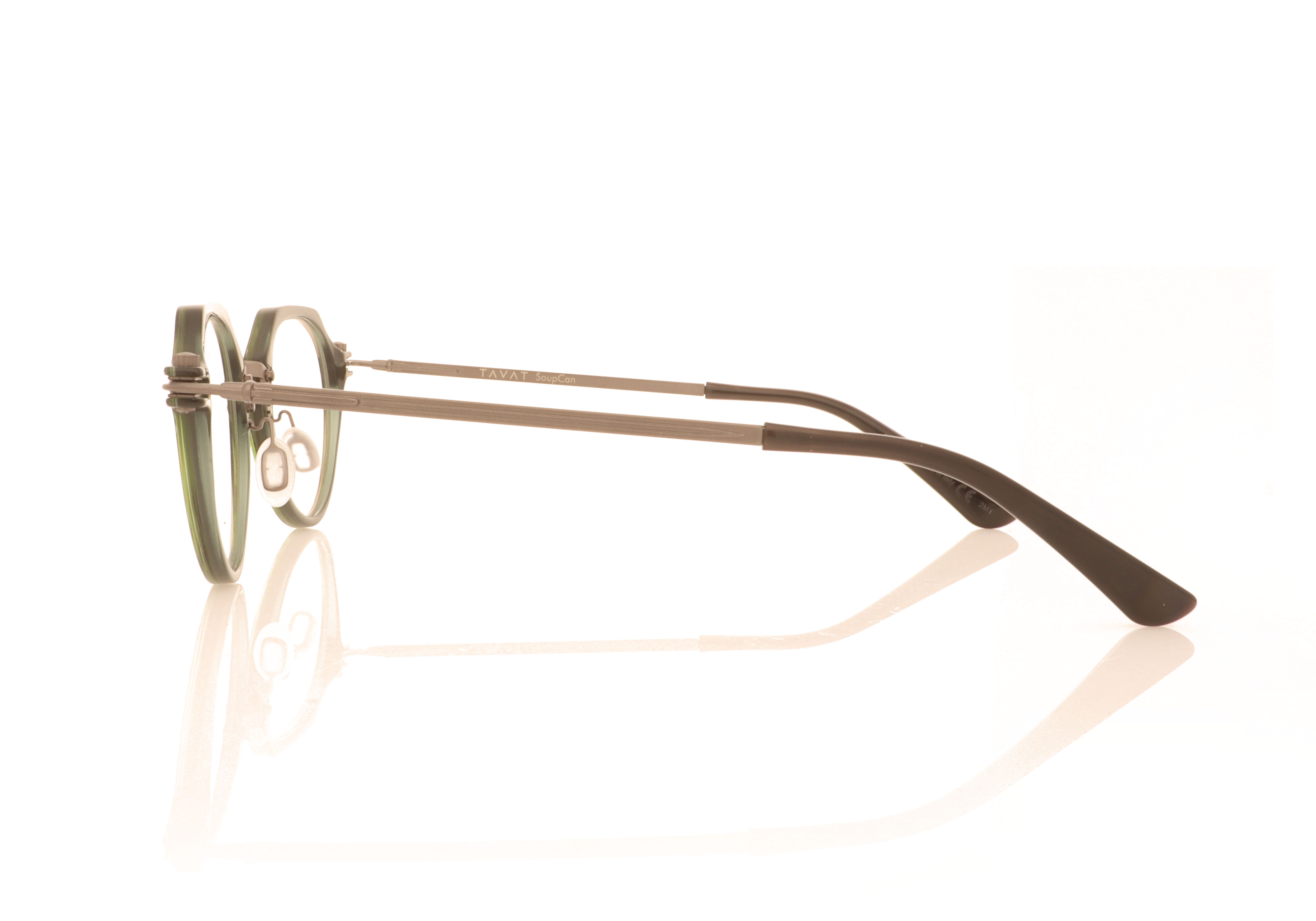 Tavat Soupcan Cinque Green Horn GRN Glasses