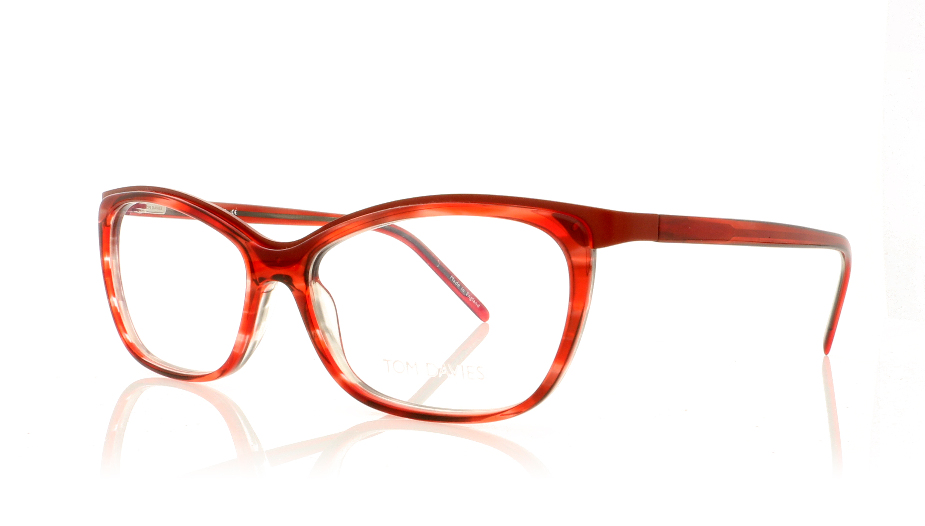 Tom Davies TD597 1642 Polished Red Glasses