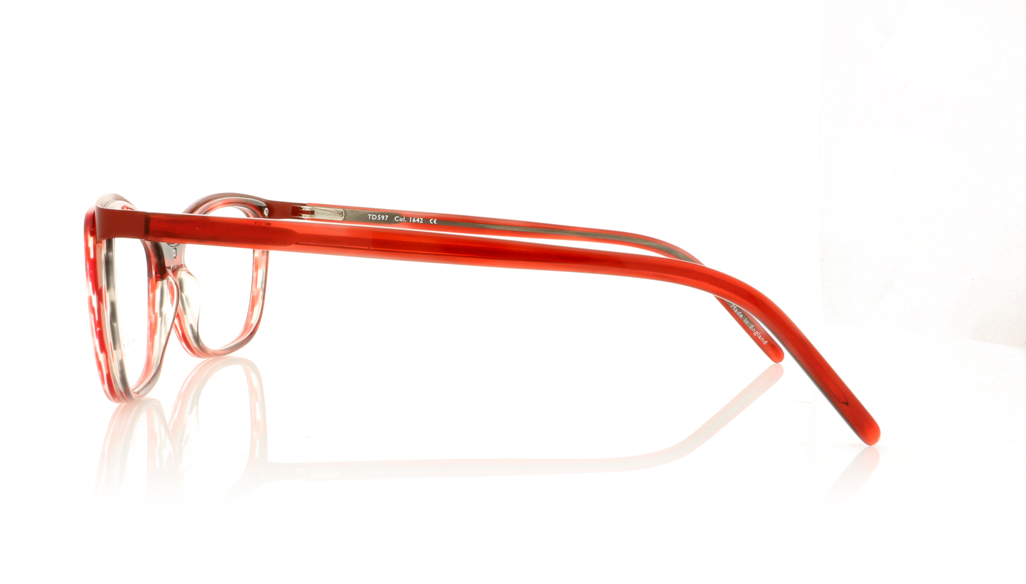 Tom Davies TD597 1642 Polished Red Glasses