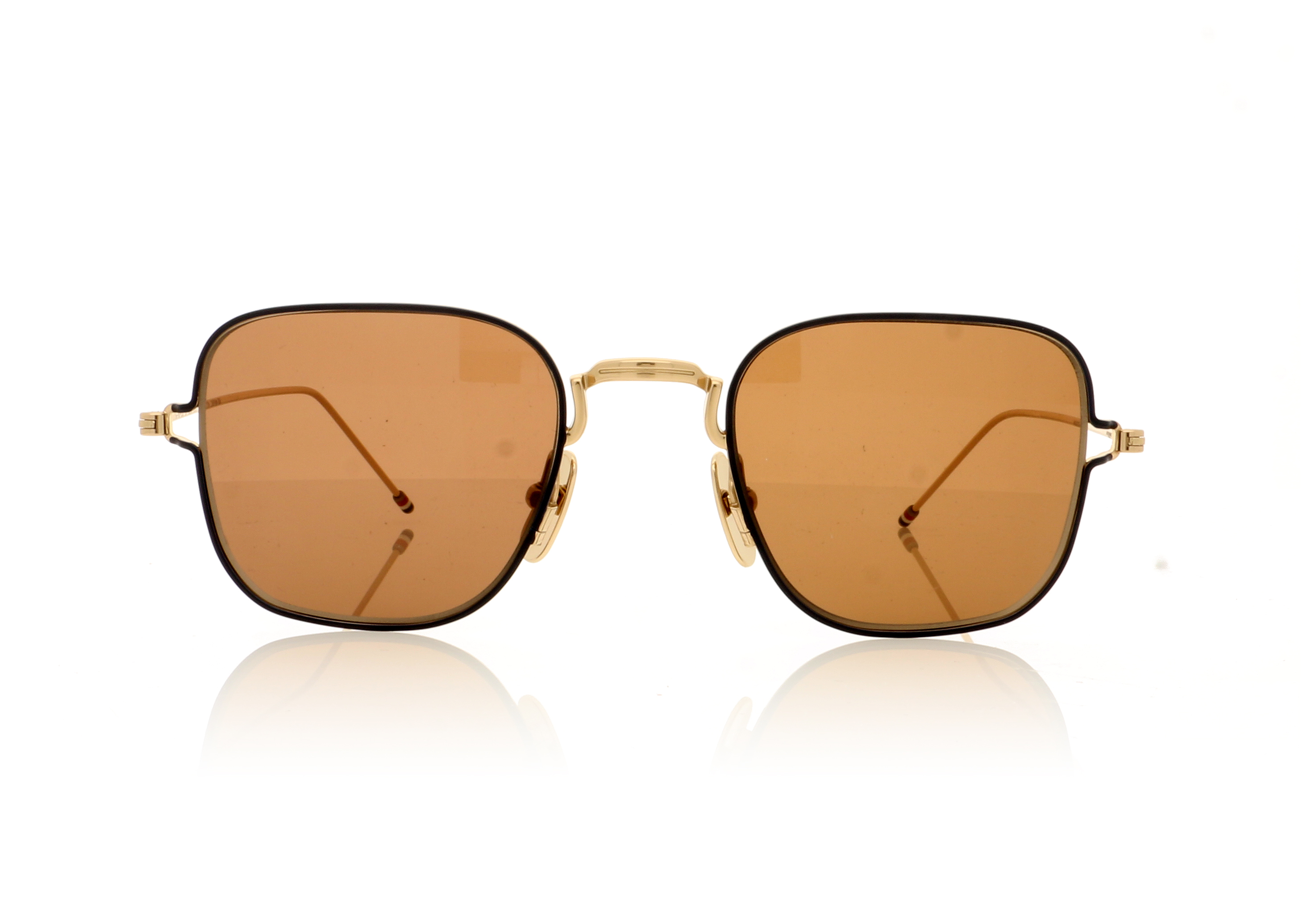 Thom Browne TB-116 TBS116 White Gold-Navy GLD/NVY Sunglasses