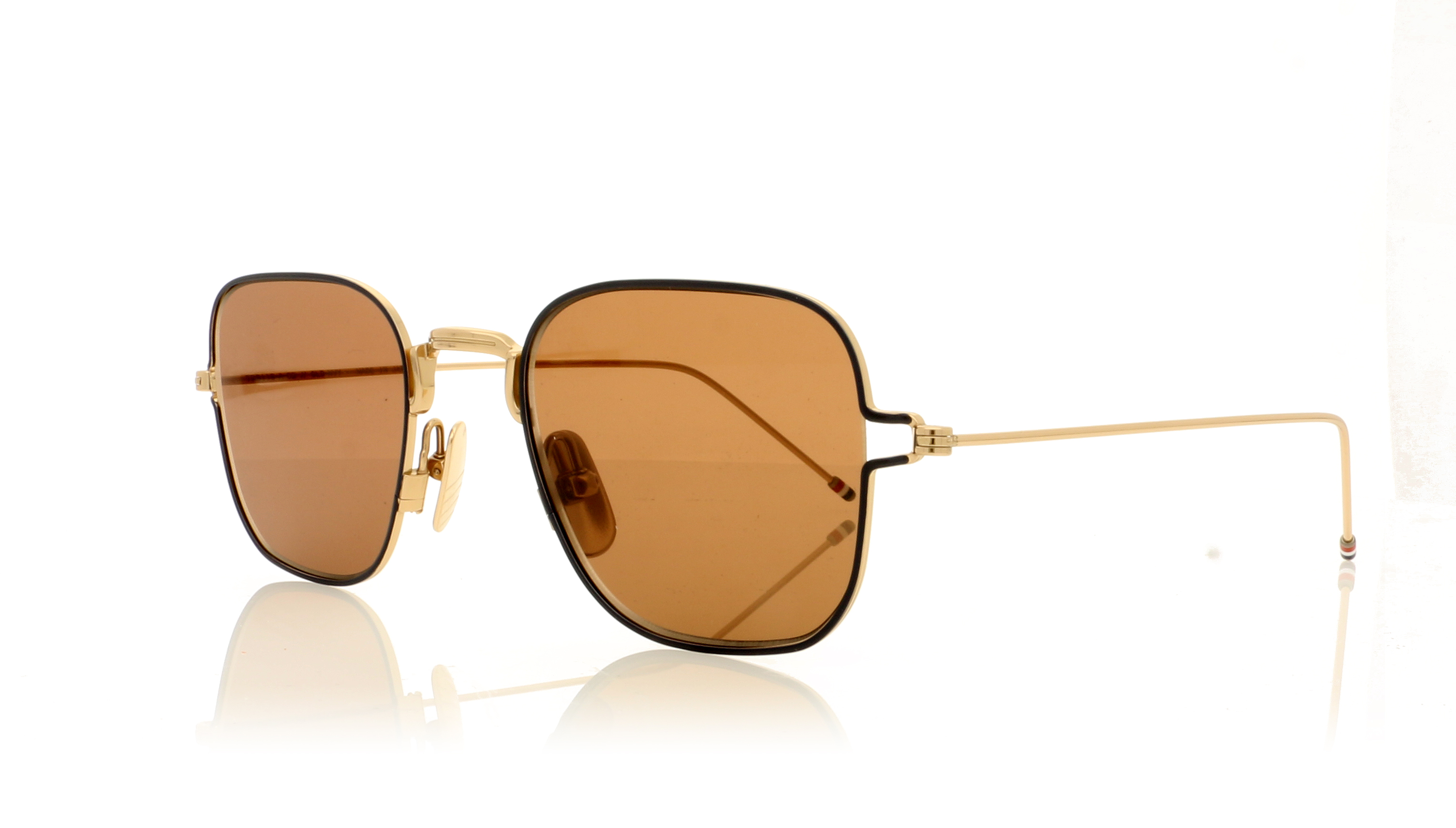 Thom Browne TB-116 TBS116 White Gold-Navy GLD/NVY Sunglasses