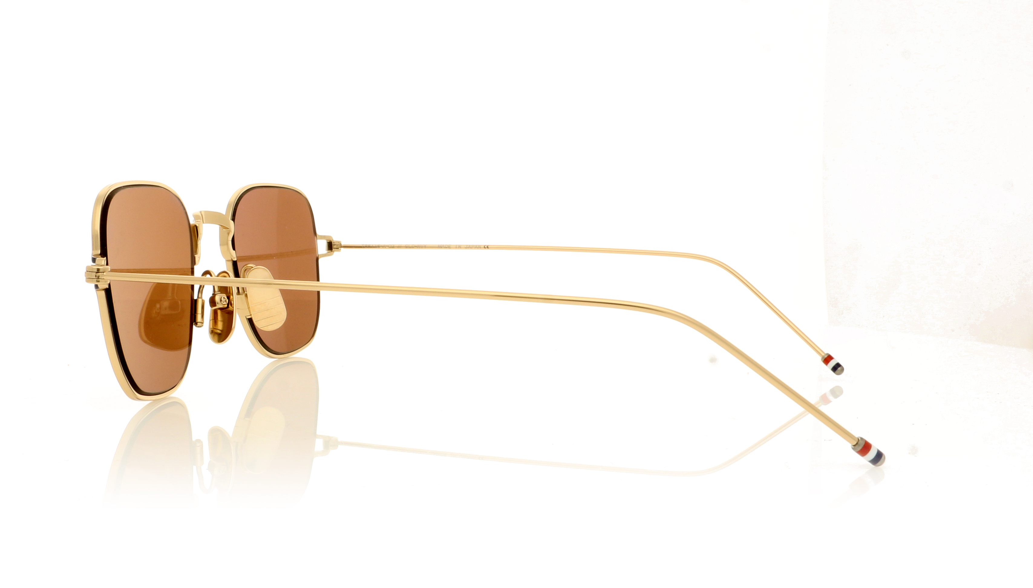 Thom Browne TB-116 TBS116 White Gold-Navy GLD/NVY Sunglasses