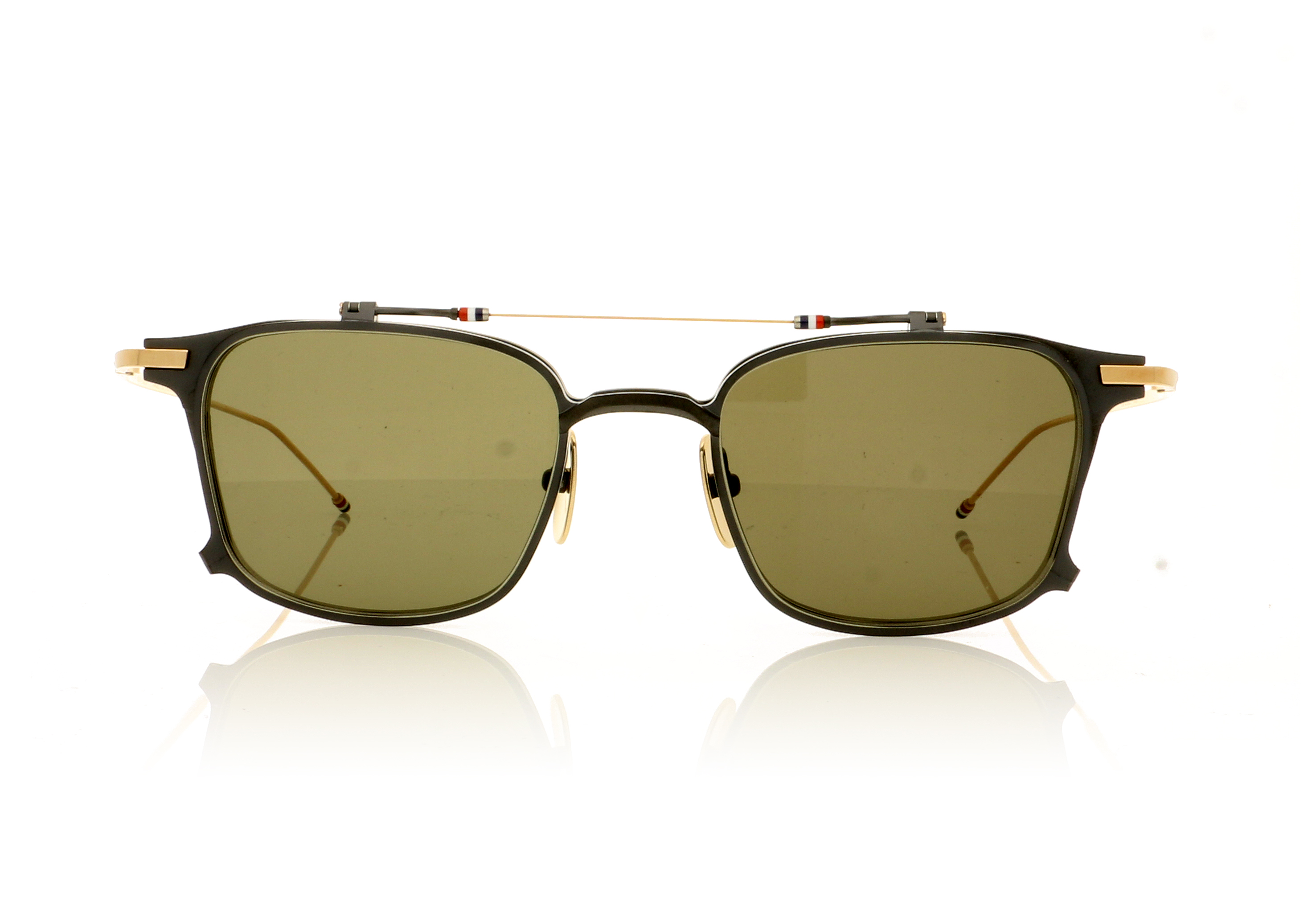 Thom Browne TB-817 TBS817 Black Iron/White Gold BIWGLD Sunglasses